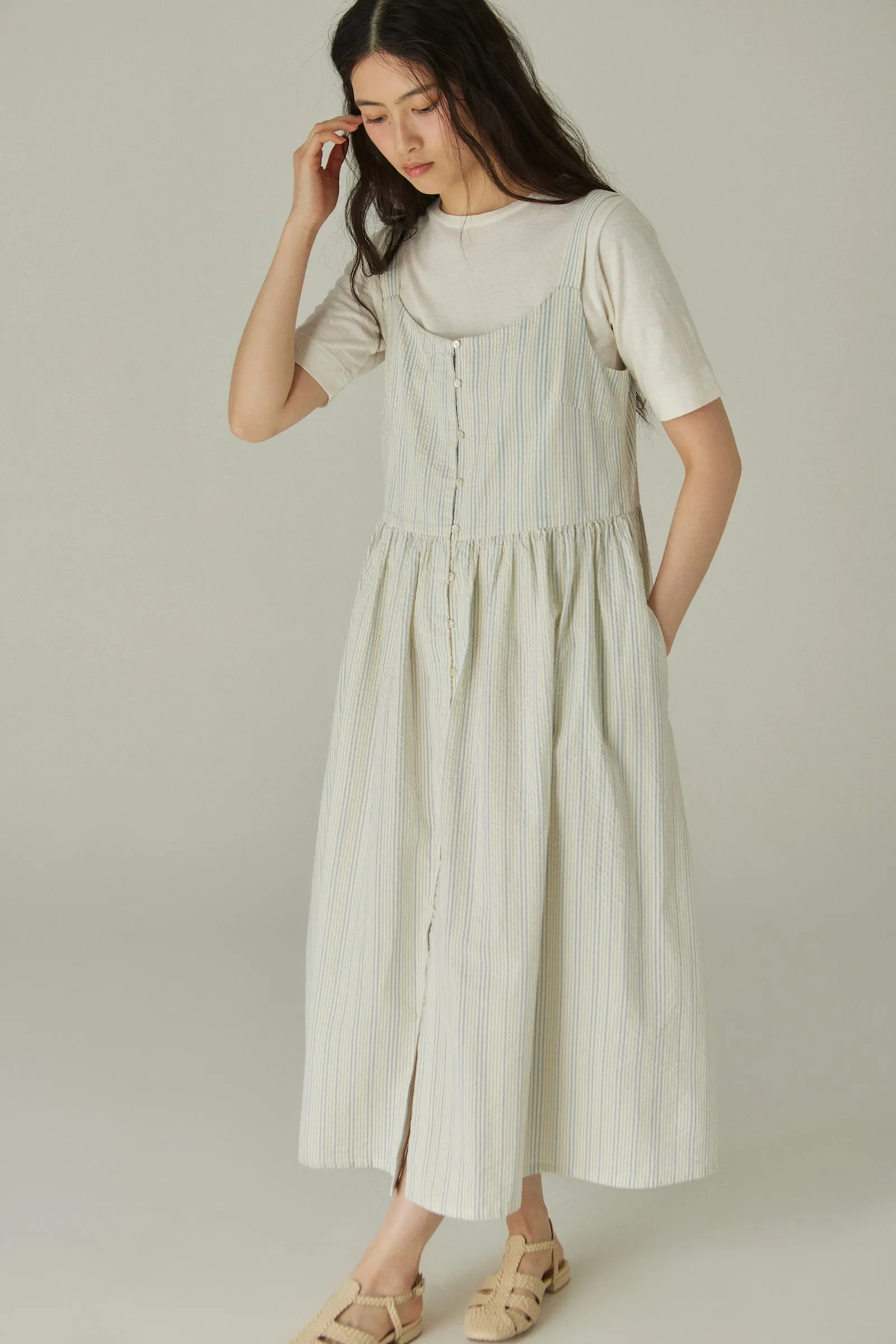 Canopy Dress -- Organic Cotton Seeksucker