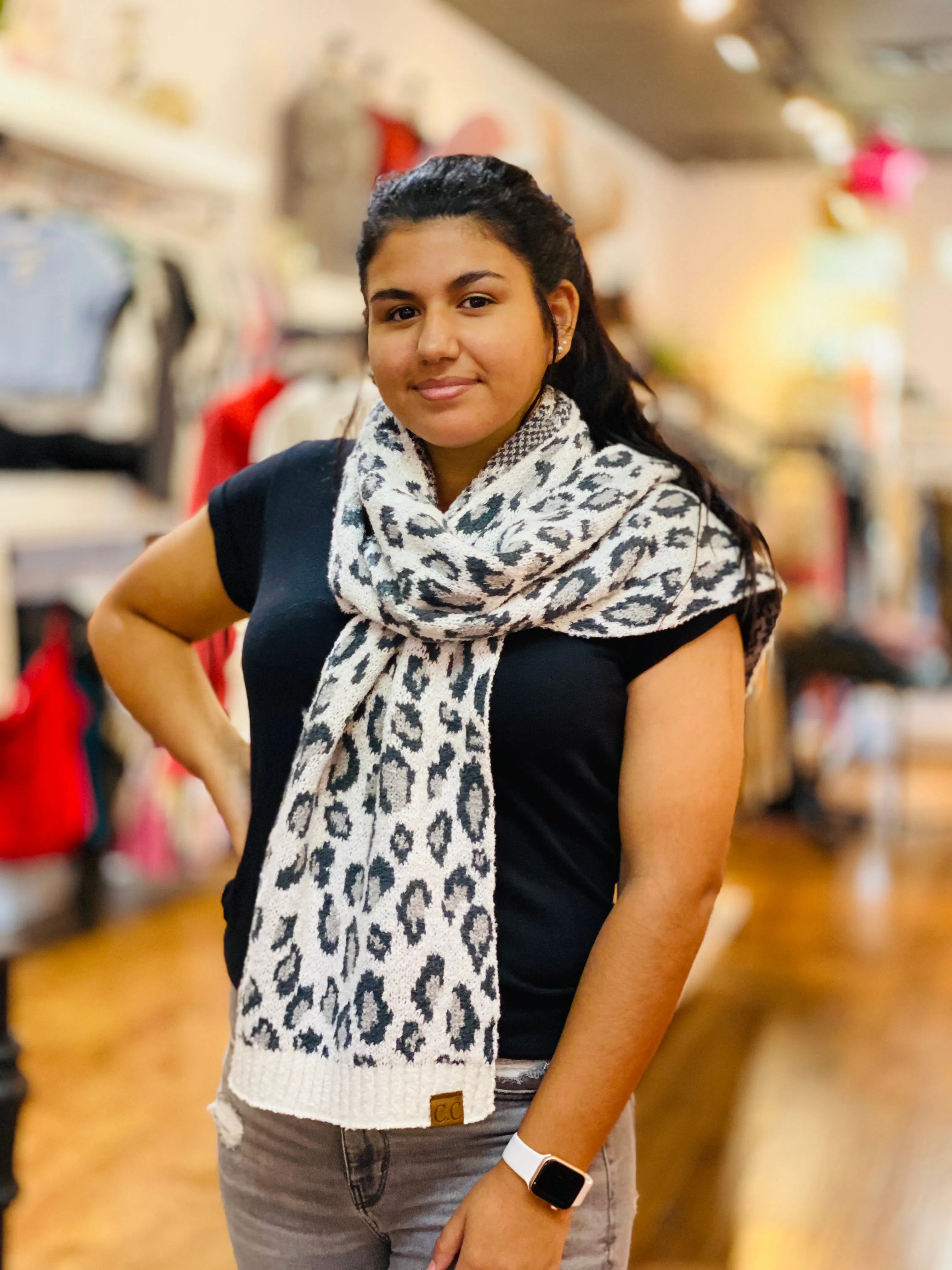 C.C. Leopard Scarf