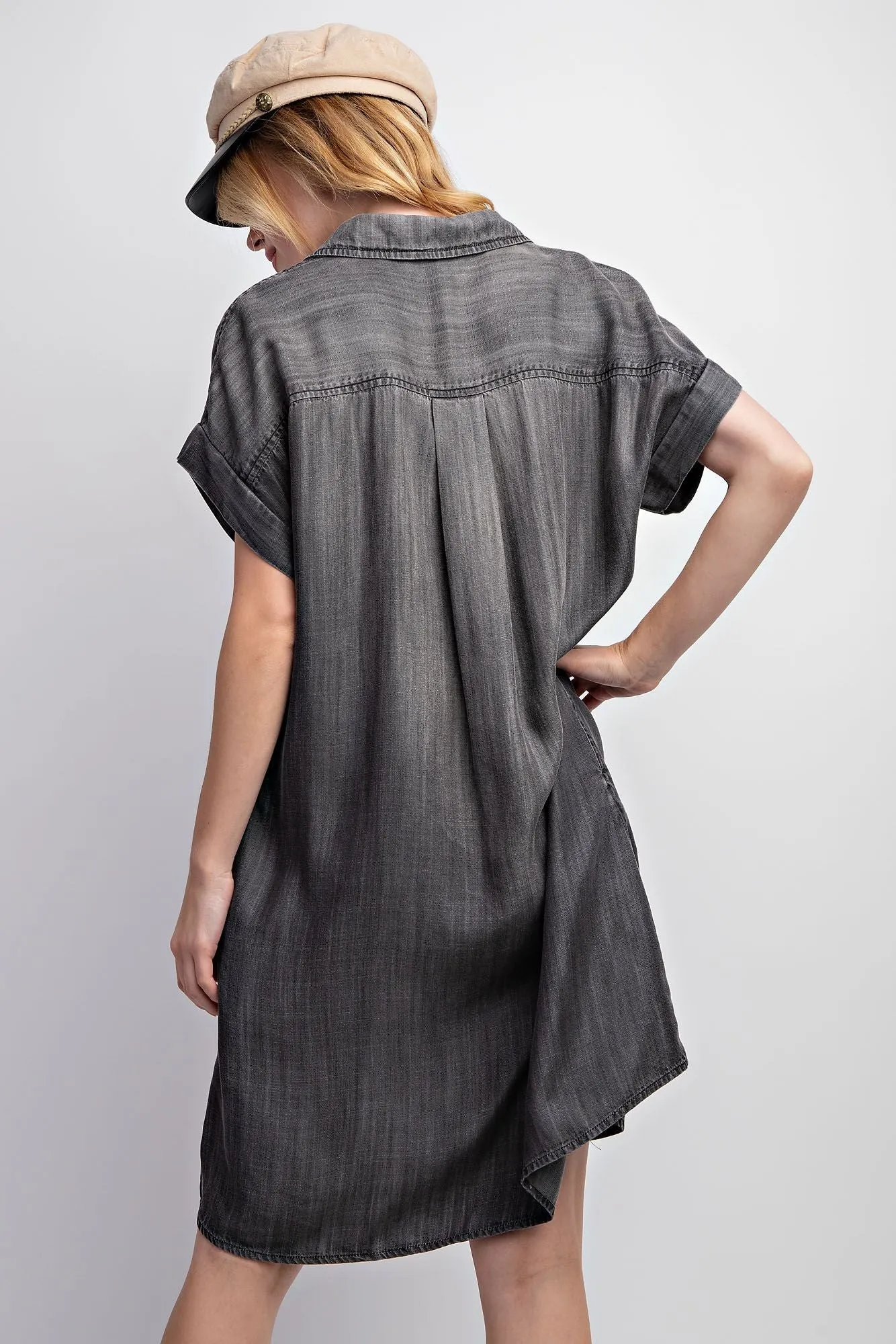 Cely Chambray Shirt Dress