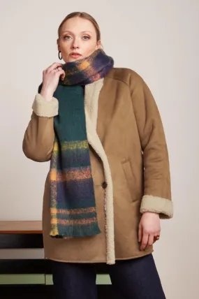 CHECK SCARF - PINE GREEN