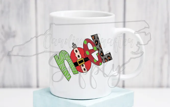 Christmas Sublimation Design -Animal Print Christmas PNG Noel Shirt Design Christmas Mug Design Christmas Shirt Design