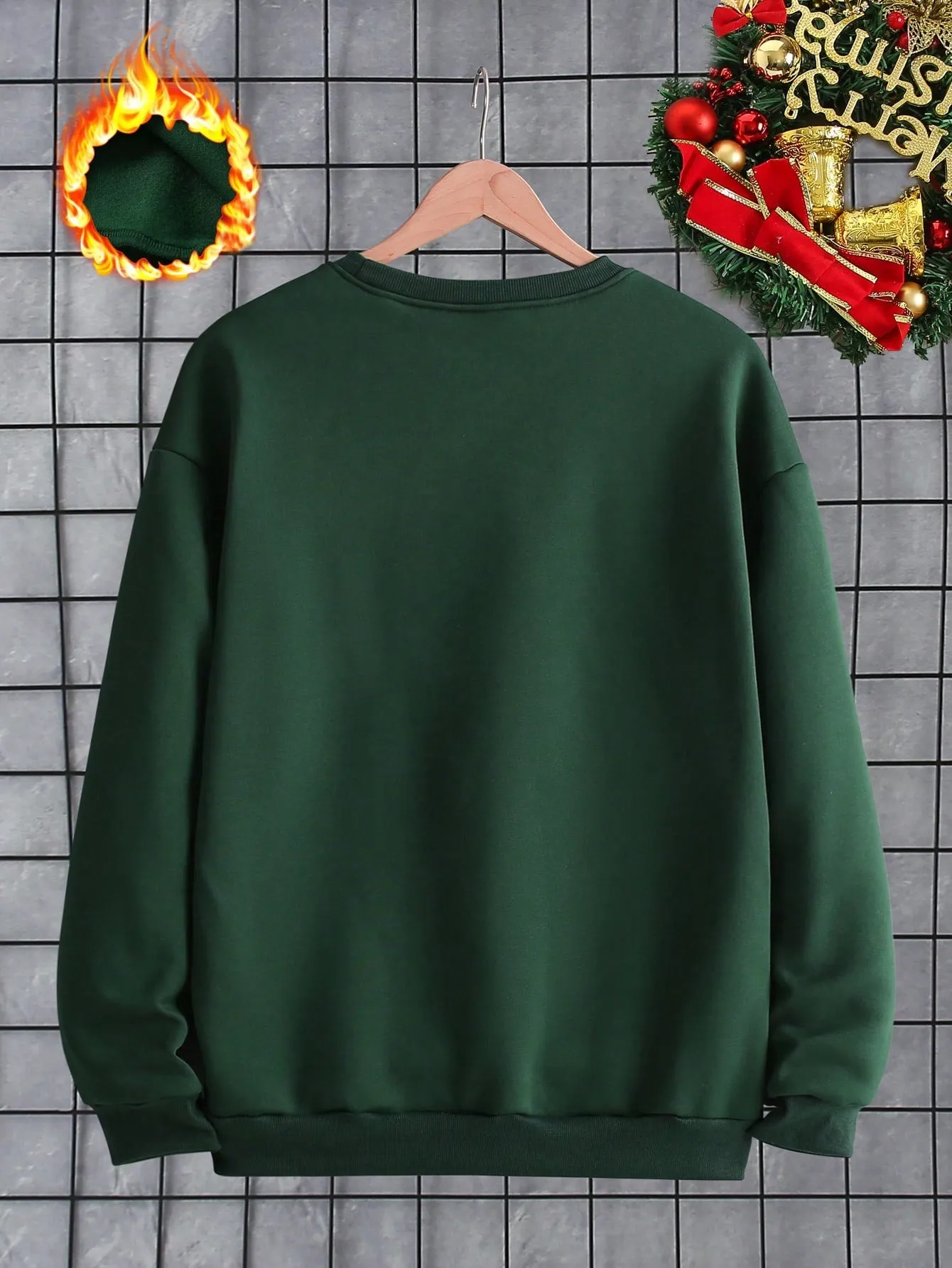 Christmas tree hooded sweatshirt|Men's Casual Merry Christmas  Neck Sweatshirt