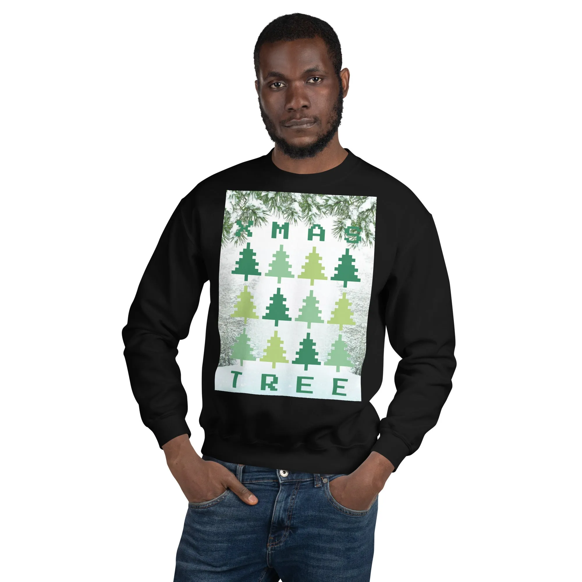 Christmas Tree Sweatshirt (Glamourange Christmas Sweatshirt Men)
