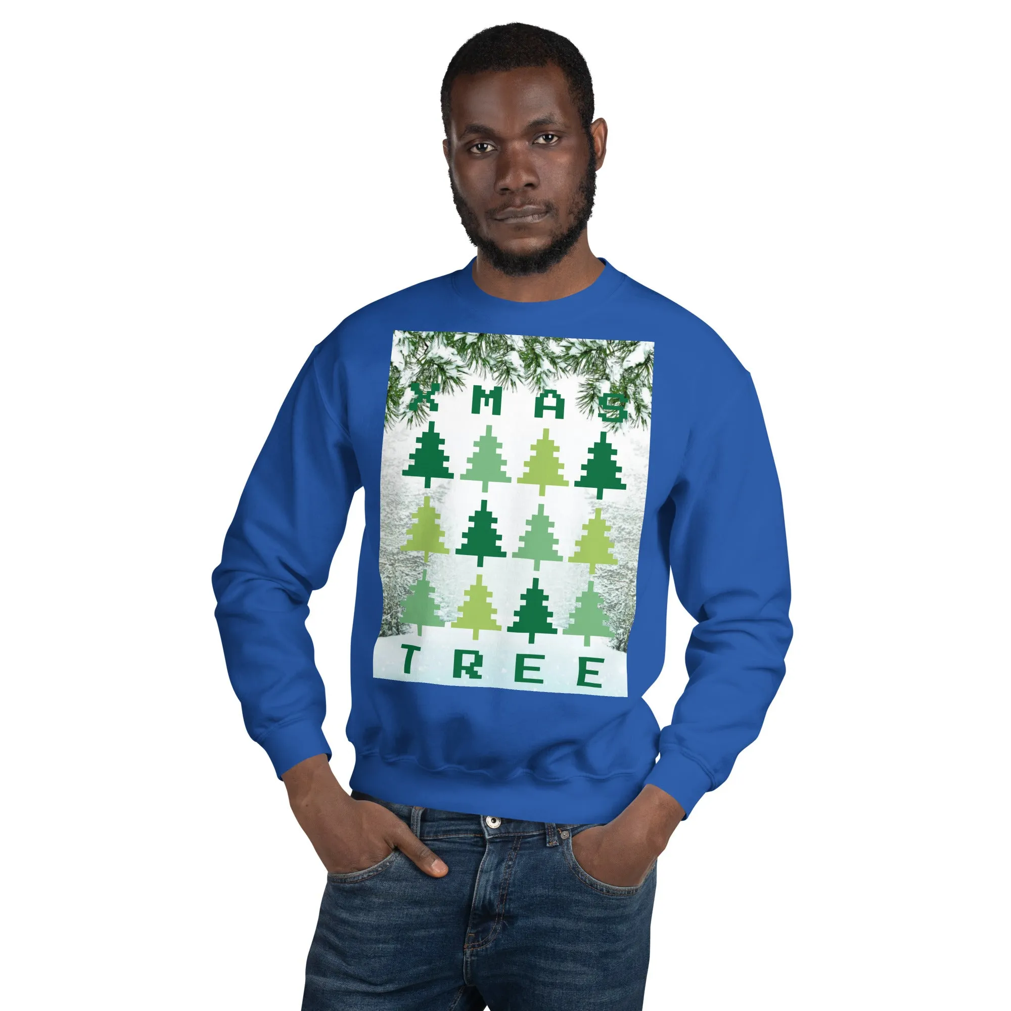 Christmas Tree Sweatshirt (Glamourange Christmas Sweatshirt Men)