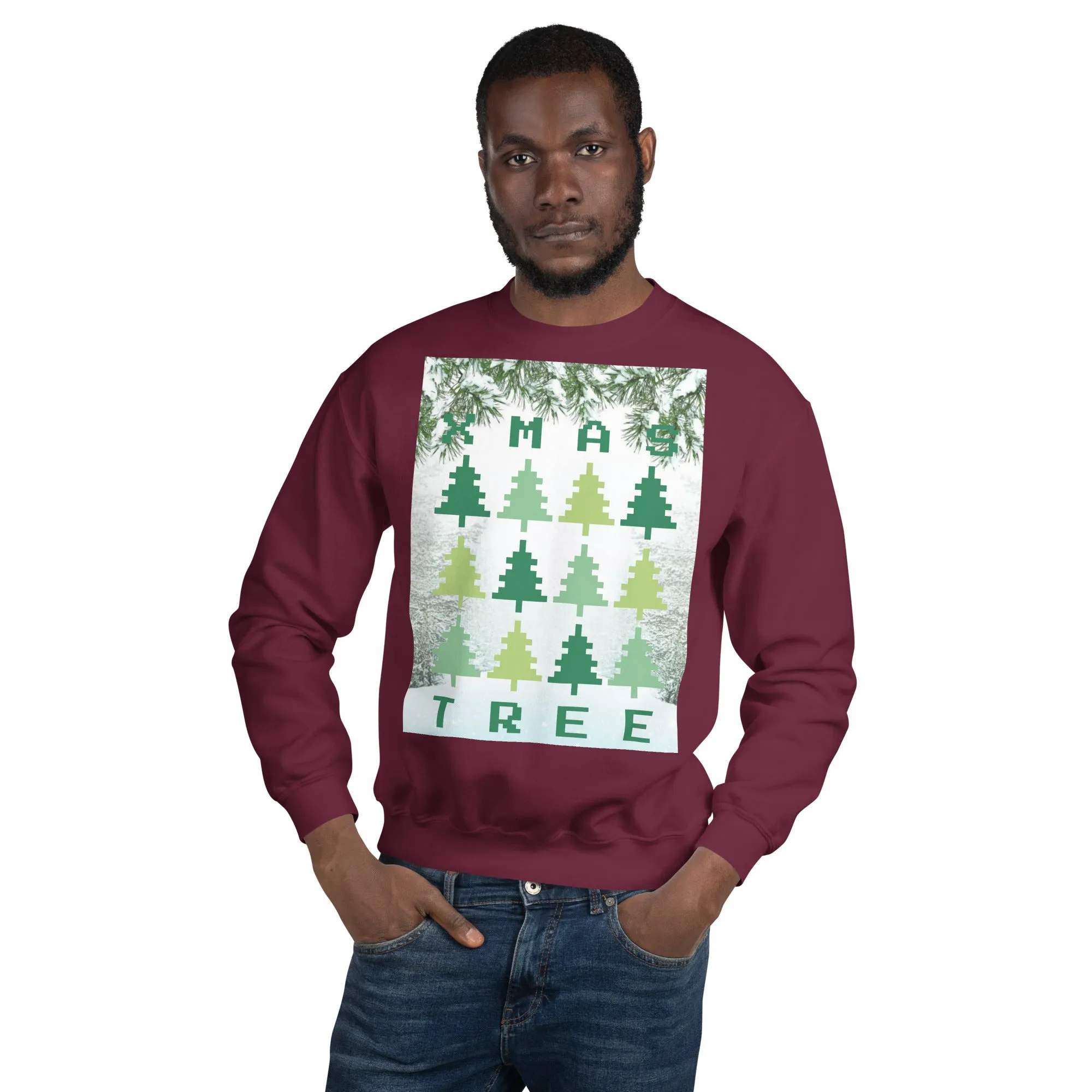 Christmas Tree Sweatshirt (Glamourange Christmas Sweatshirt Men)