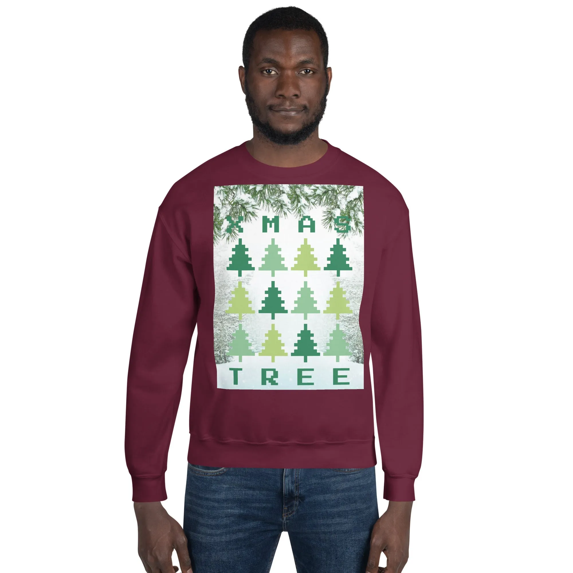 Christmas Tree Sweatshirt (Glamourange Christmas Sweatshirt Men)