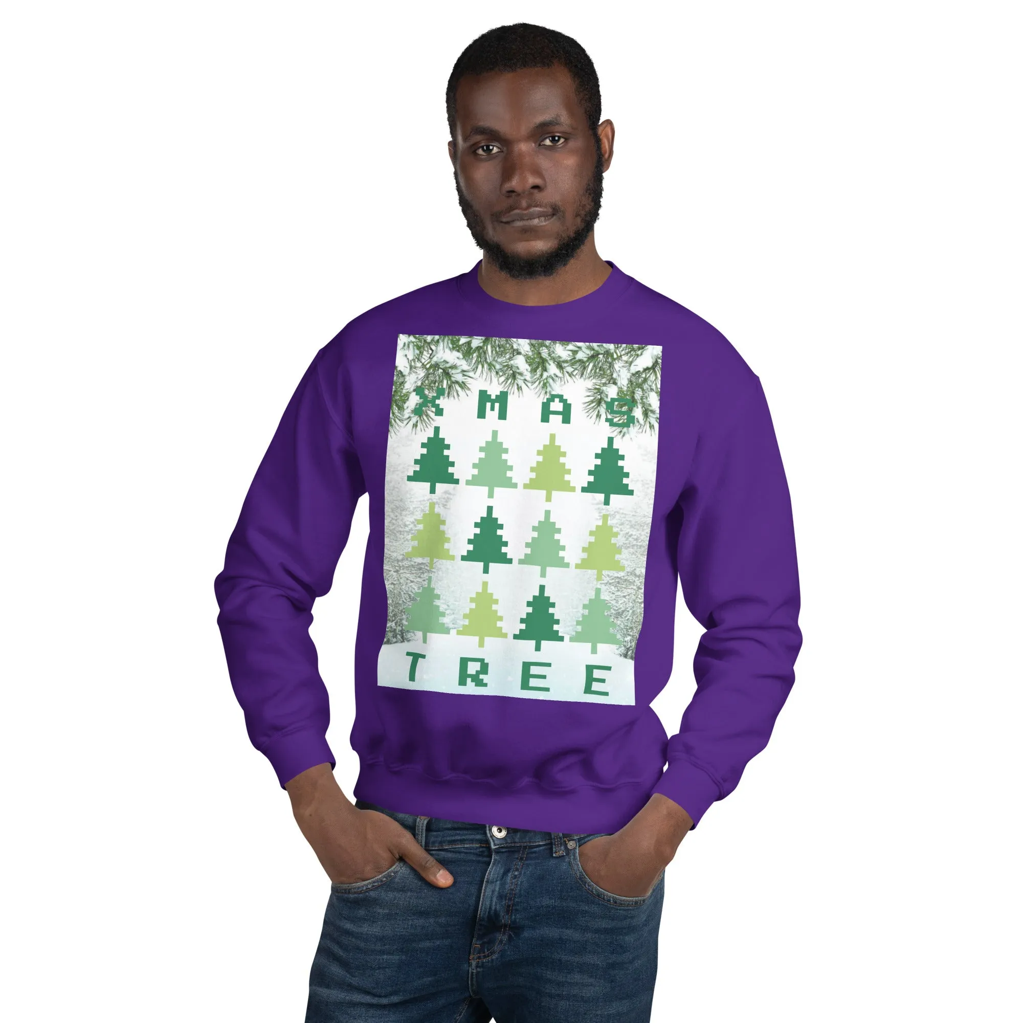 Christmas Tree Sweatshirt (Glamourange Christmas Sweatshirt Men)