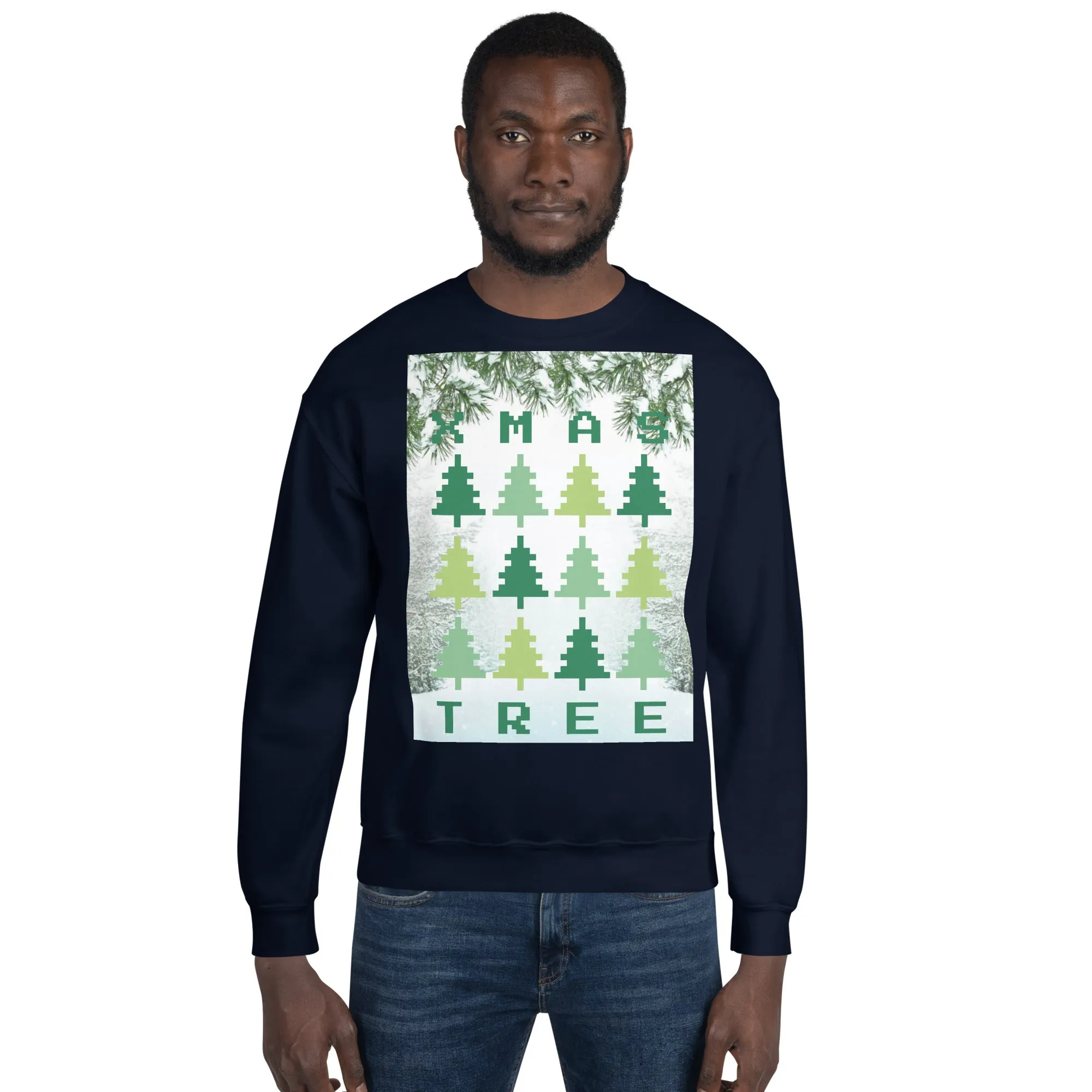 Christmas Tree Sweatshirt (Glamourange Christmas Sweatshirt Men)