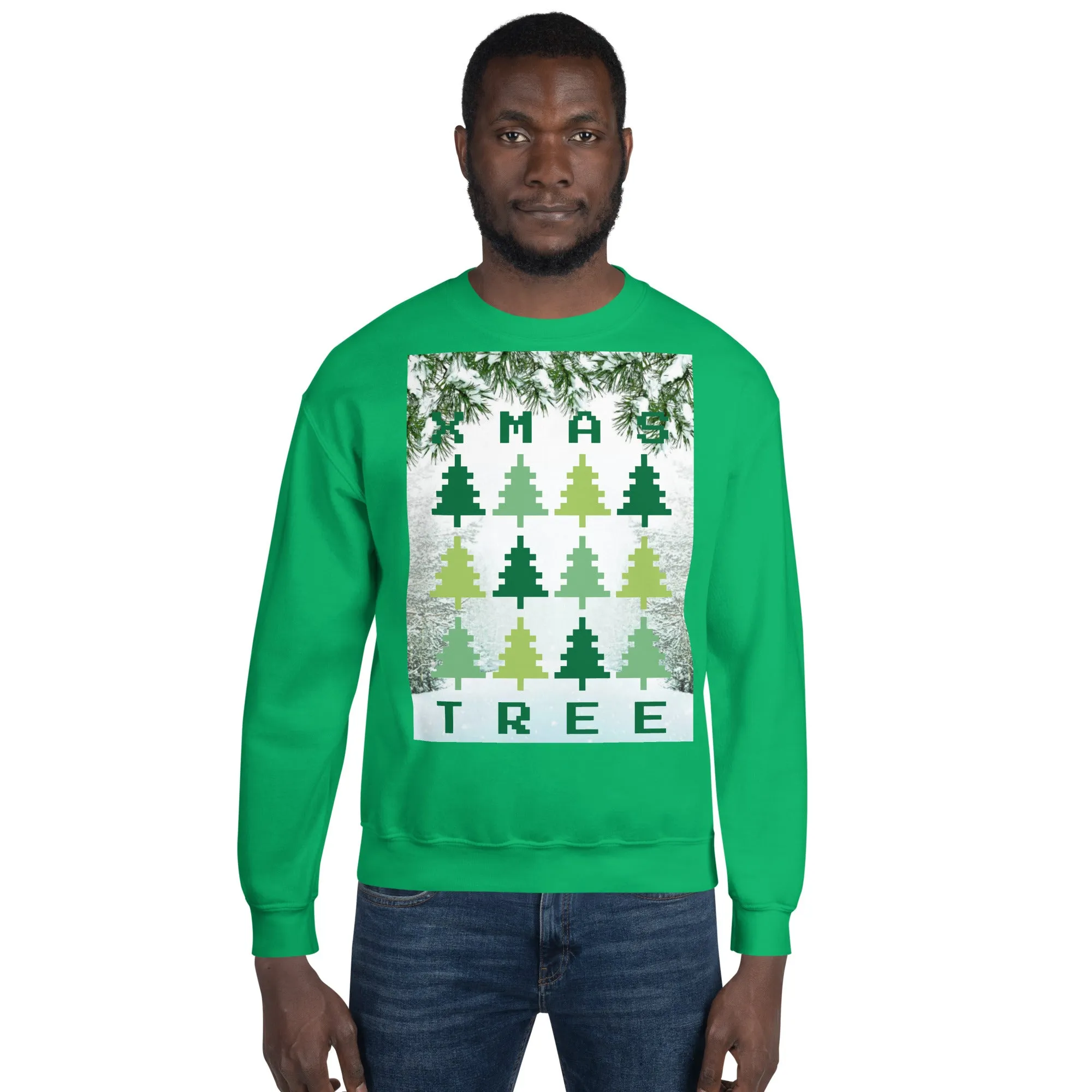 Christmas Tree Sweatshirt (Glamourange Christmas Sweatshirt Men)