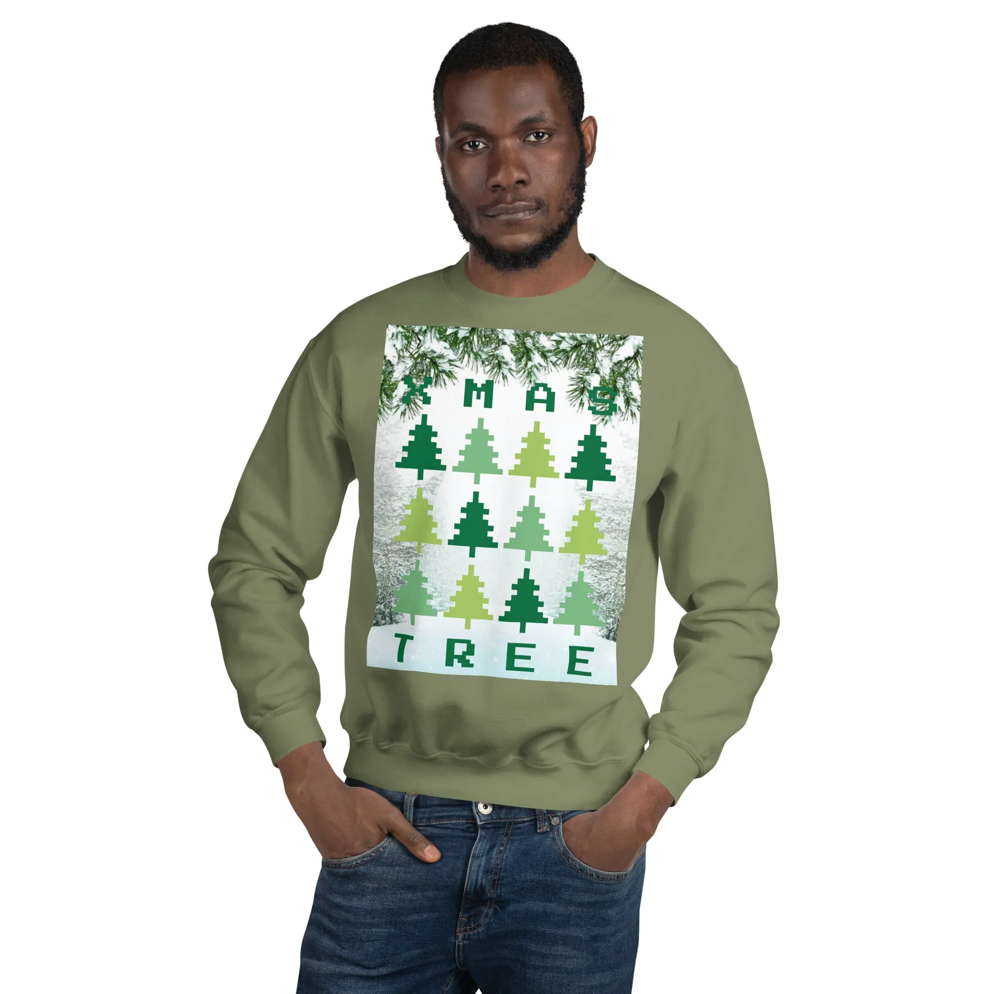 Christmas Tree Sweatshirt (Glamourange Christmas Sweatshirt Men)