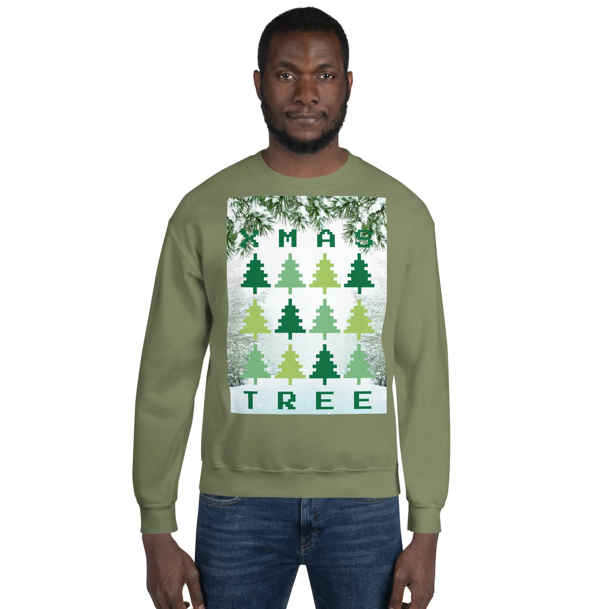 Christmas Tree Sweatshirt (Glamourange Christmas Sweatshirt Men)
