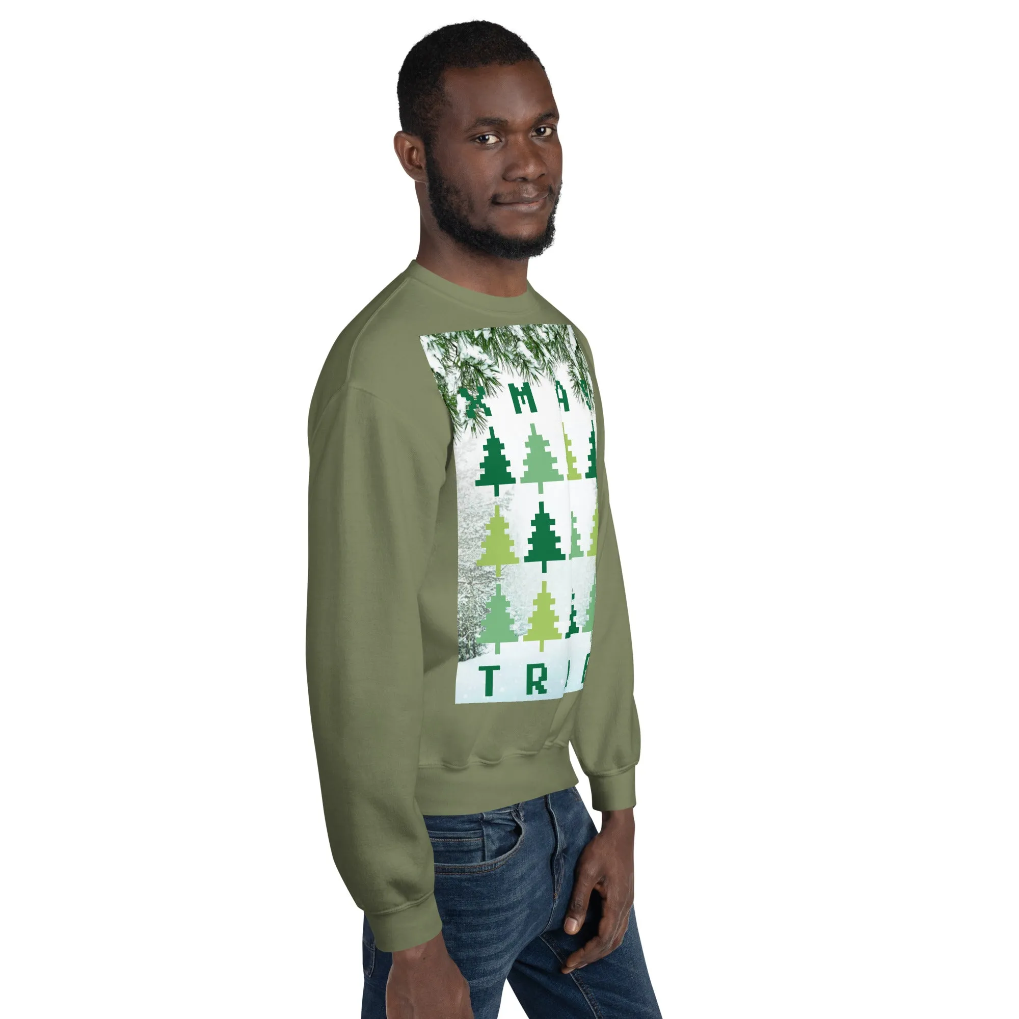 Christmas Tree Sweatshirt (Glamourange Christmas Sweatshirt Men)