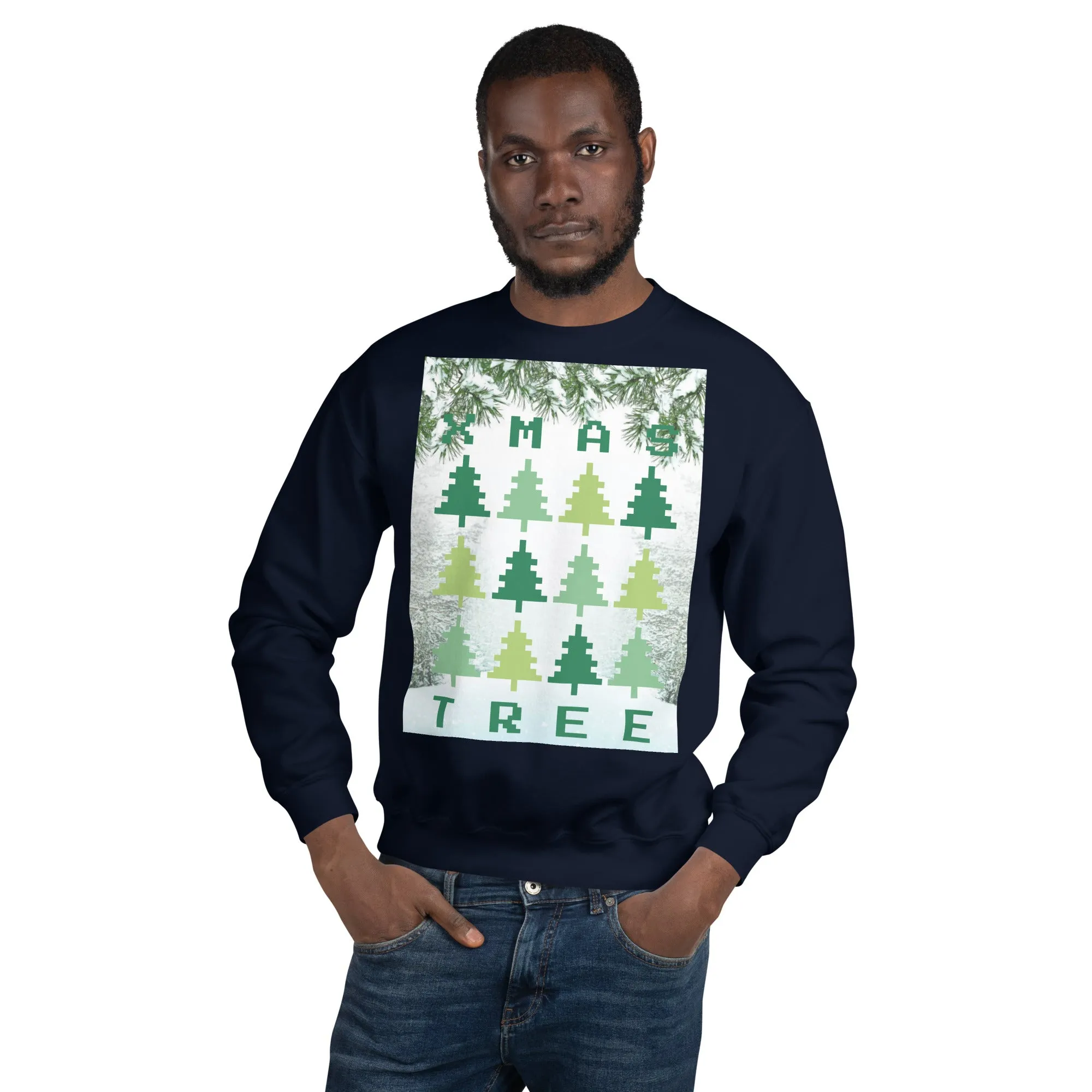 Christmas Tree Sweatshirt (Glamourange Christmas Sweatshirt Men)