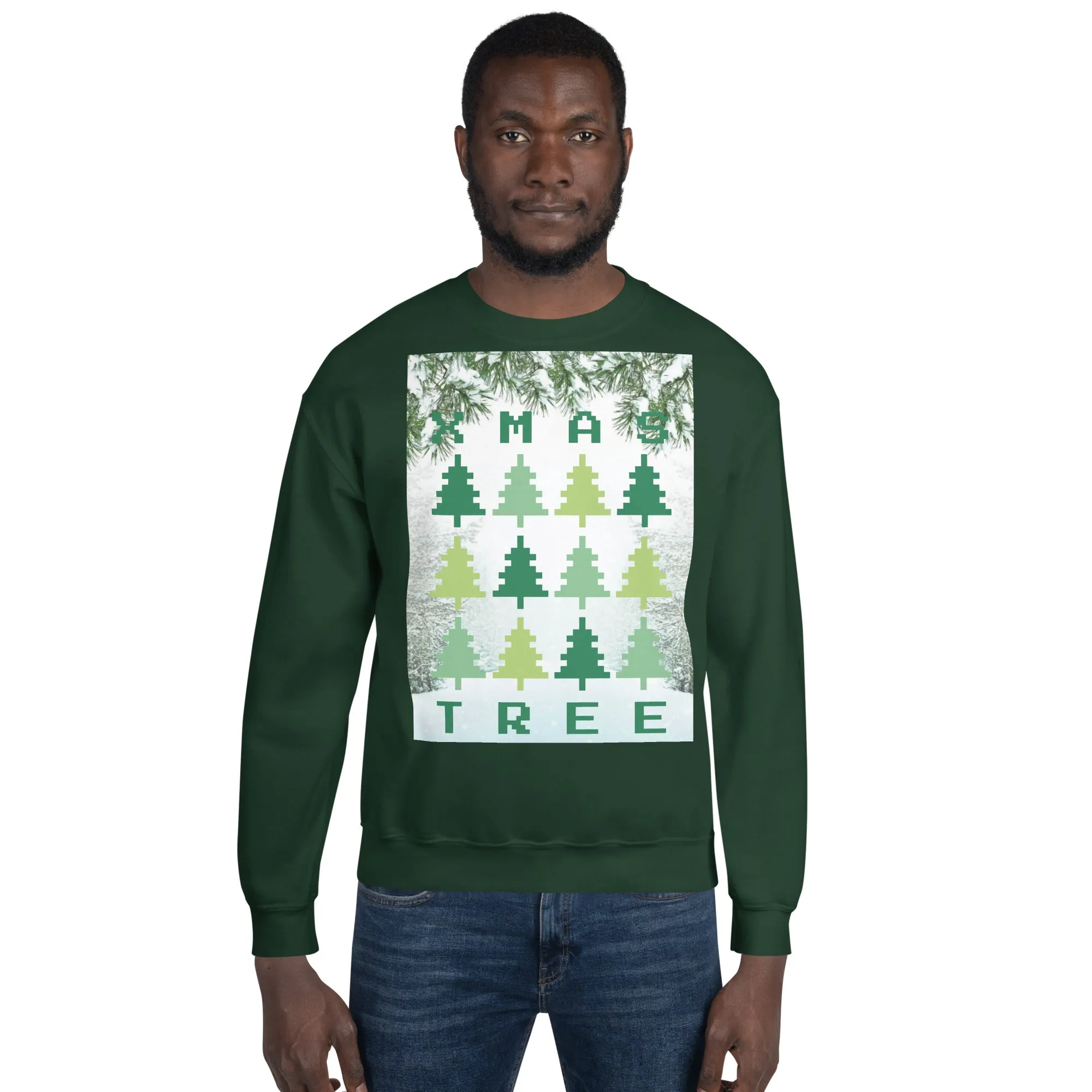 Christmas Tree Sweatshirt (Glamourange Christmas Sweatshirt Men)