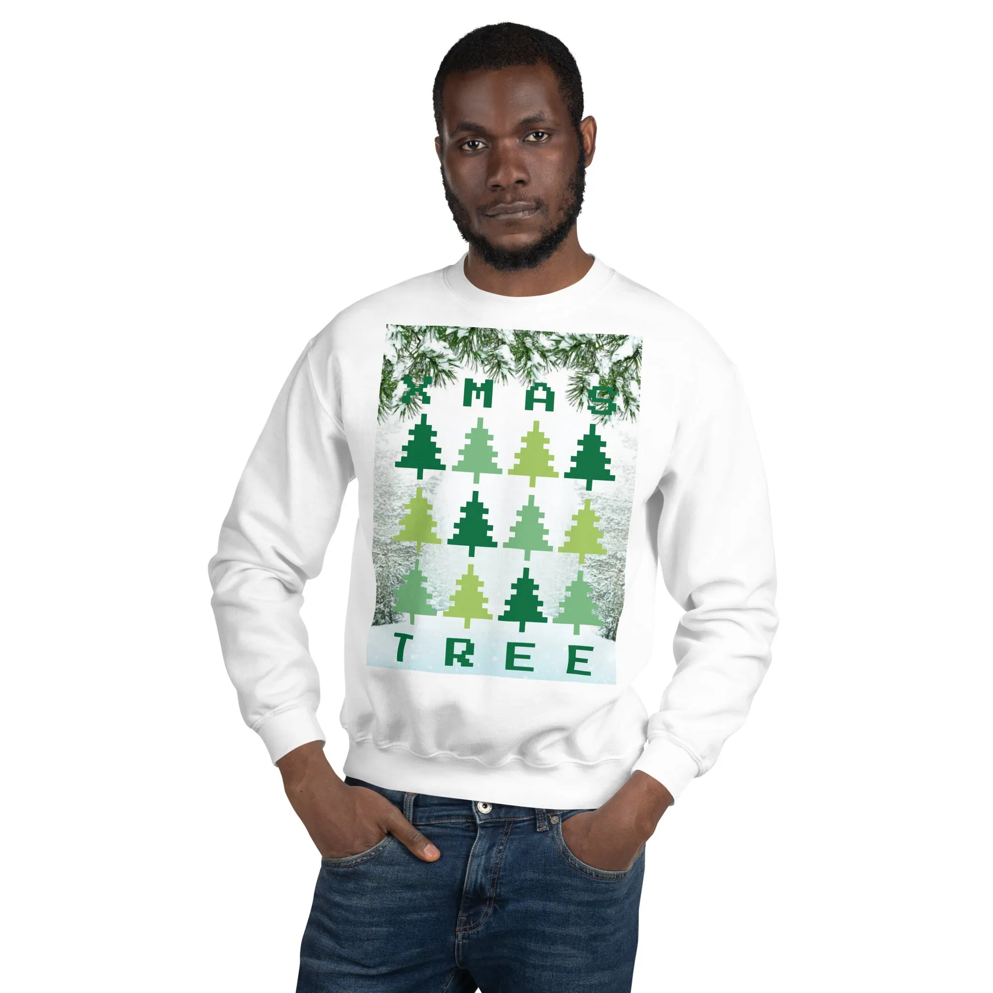 Christmas Tree Sweatshirt (Glamourange Christmas Sweatshirt Men)