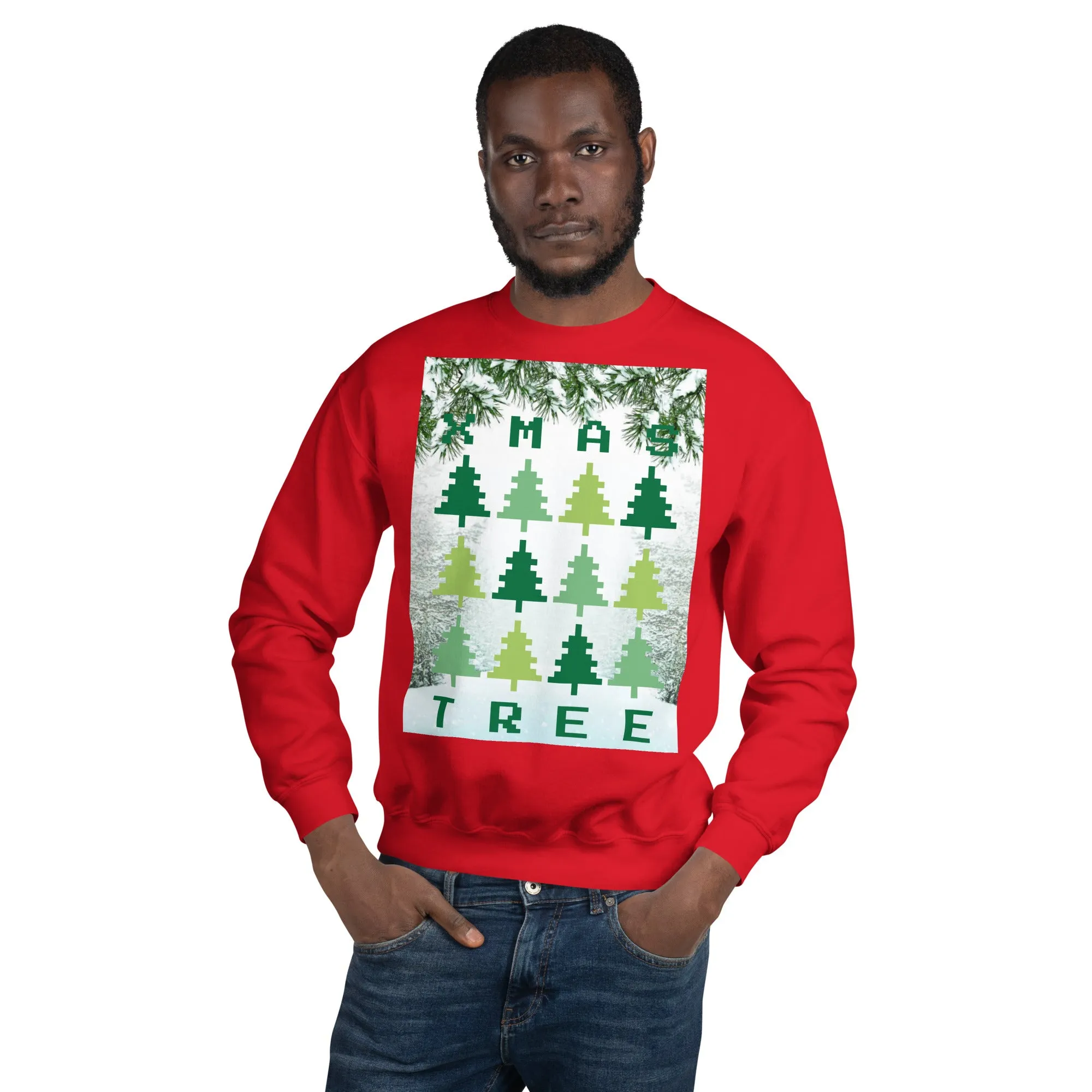 Christmas Tree Sweatshirt (Glamourange Christmas Sweatshirt Men)