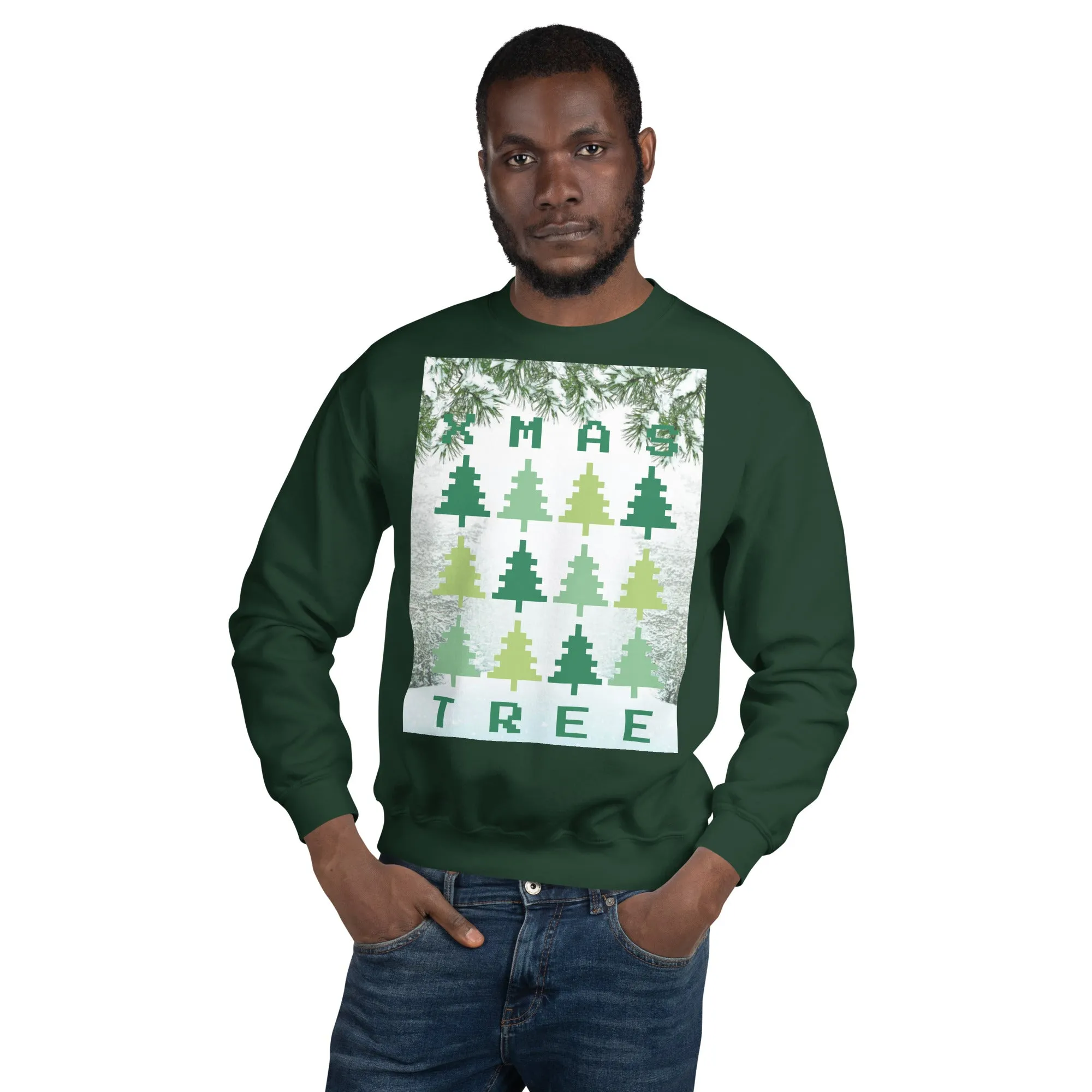Christmas Tree Sweatshirt (Glamourange Christmas Sweatshirt Men)