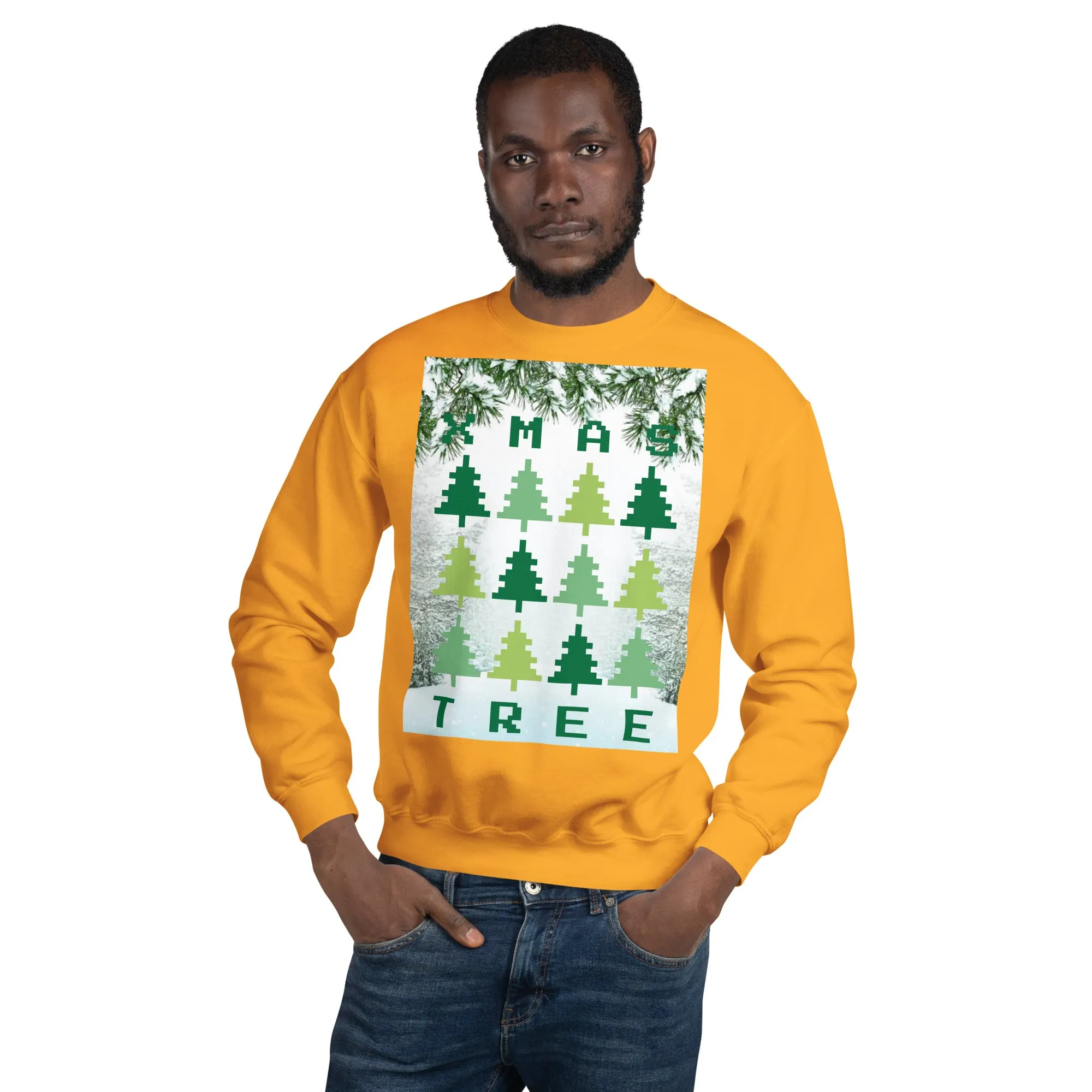Christmas Tree Sweatshirt (Glamourange Christmas Sweatshirt Men)