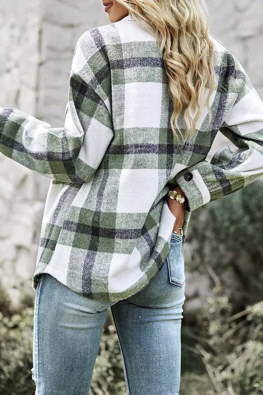Collared Plaid Shacket