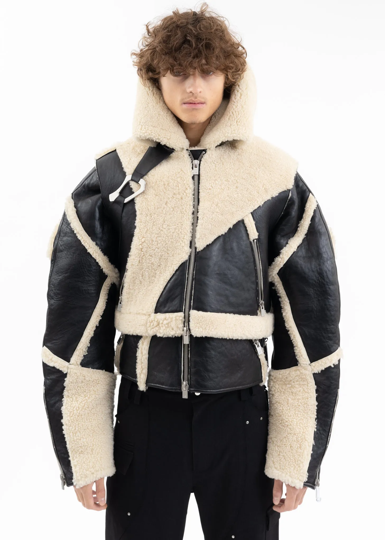 CONSINNITY SHEARLING JACKET WITH VEST