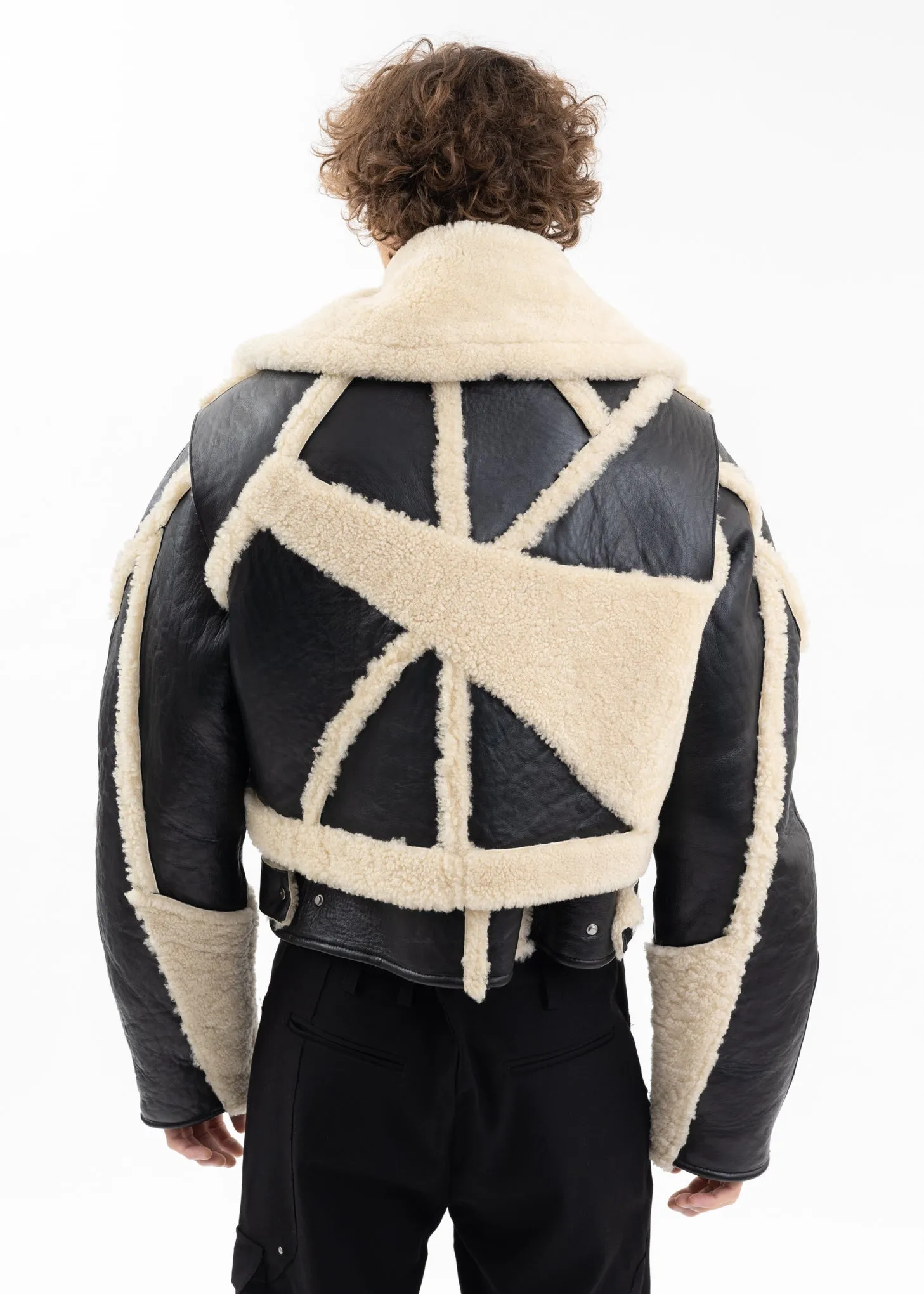 CONSINNITY SHEARLING JACKET WITH VEST