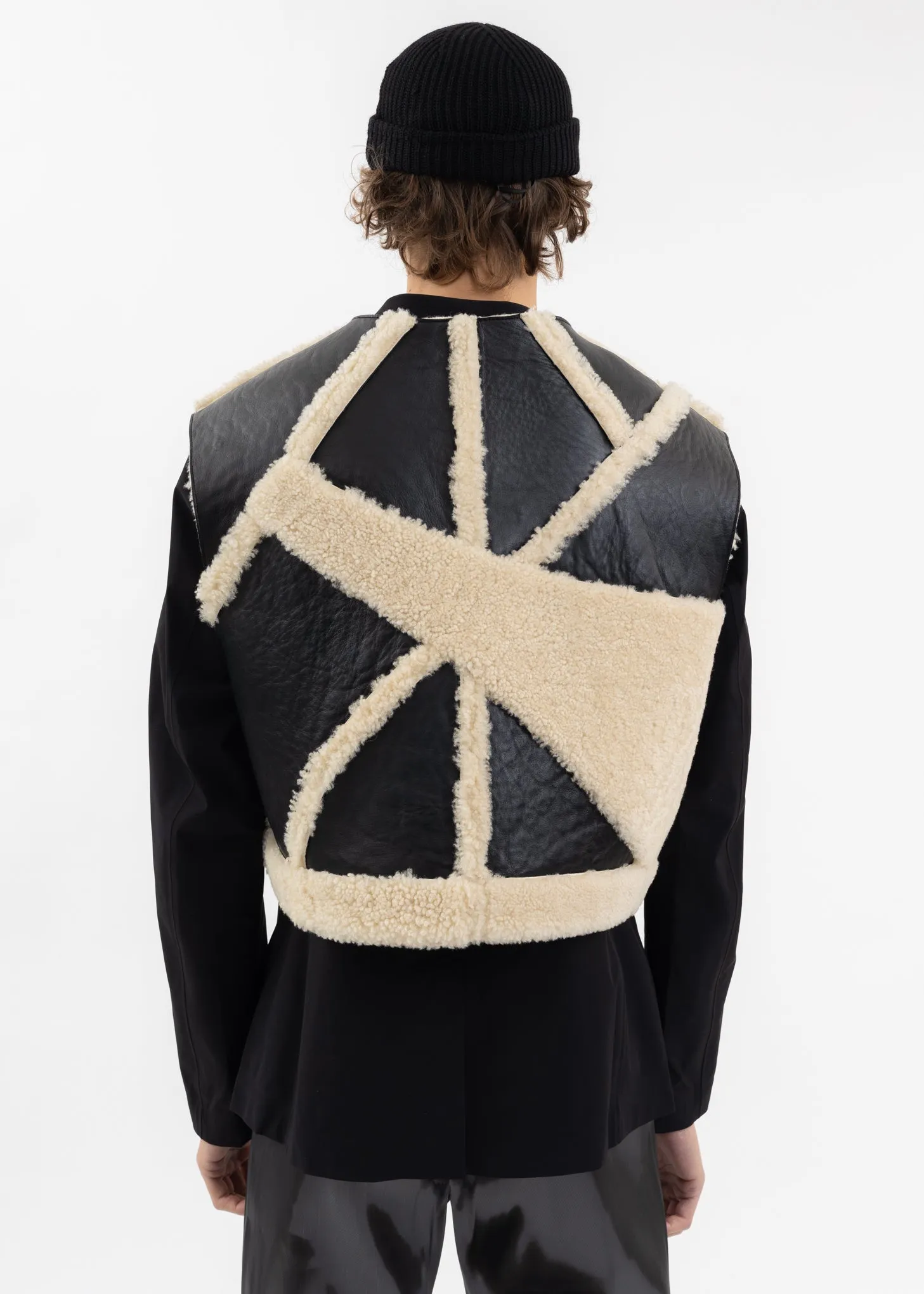 CONSINNITY SHEARLING JACKET WITH VEST