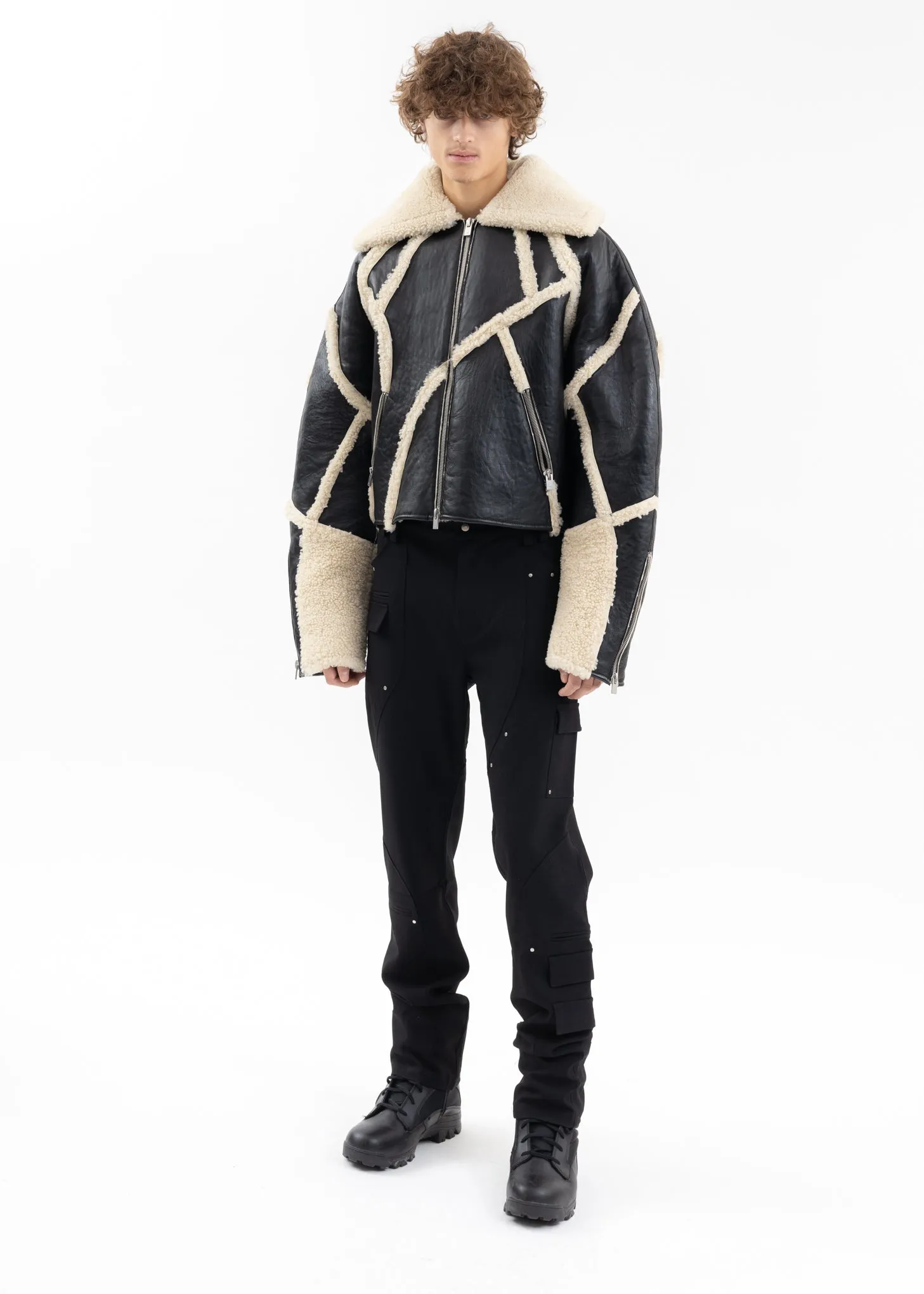 CONSINNITY SHEARLING JACKET WITH VEST