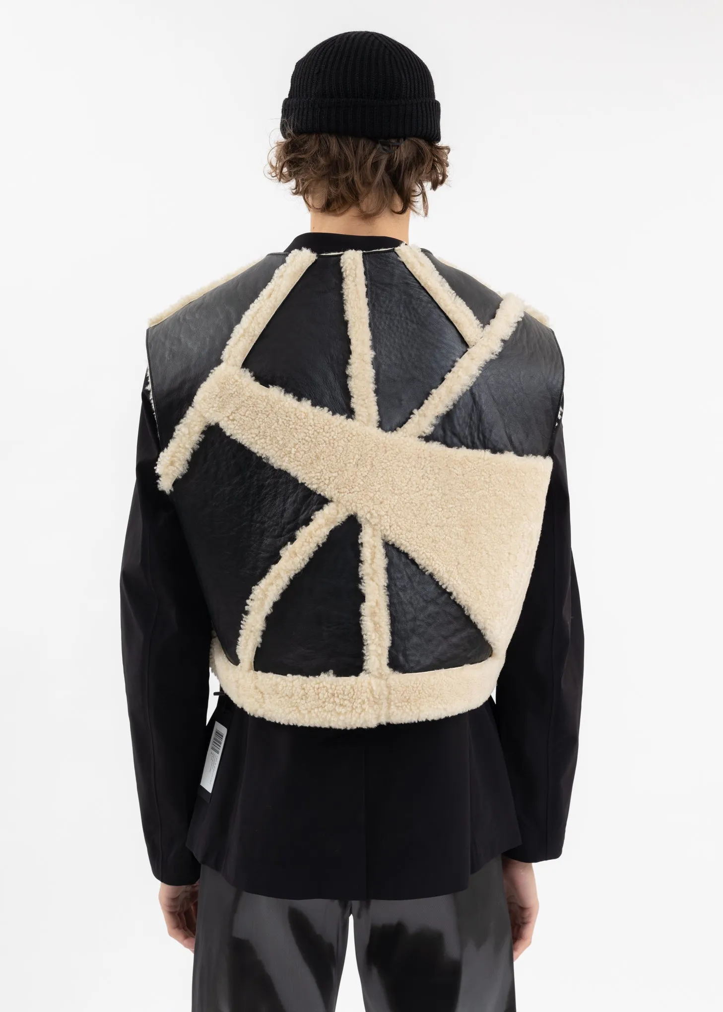 CONSINNITY SHEARLING JACKET WITH VEST