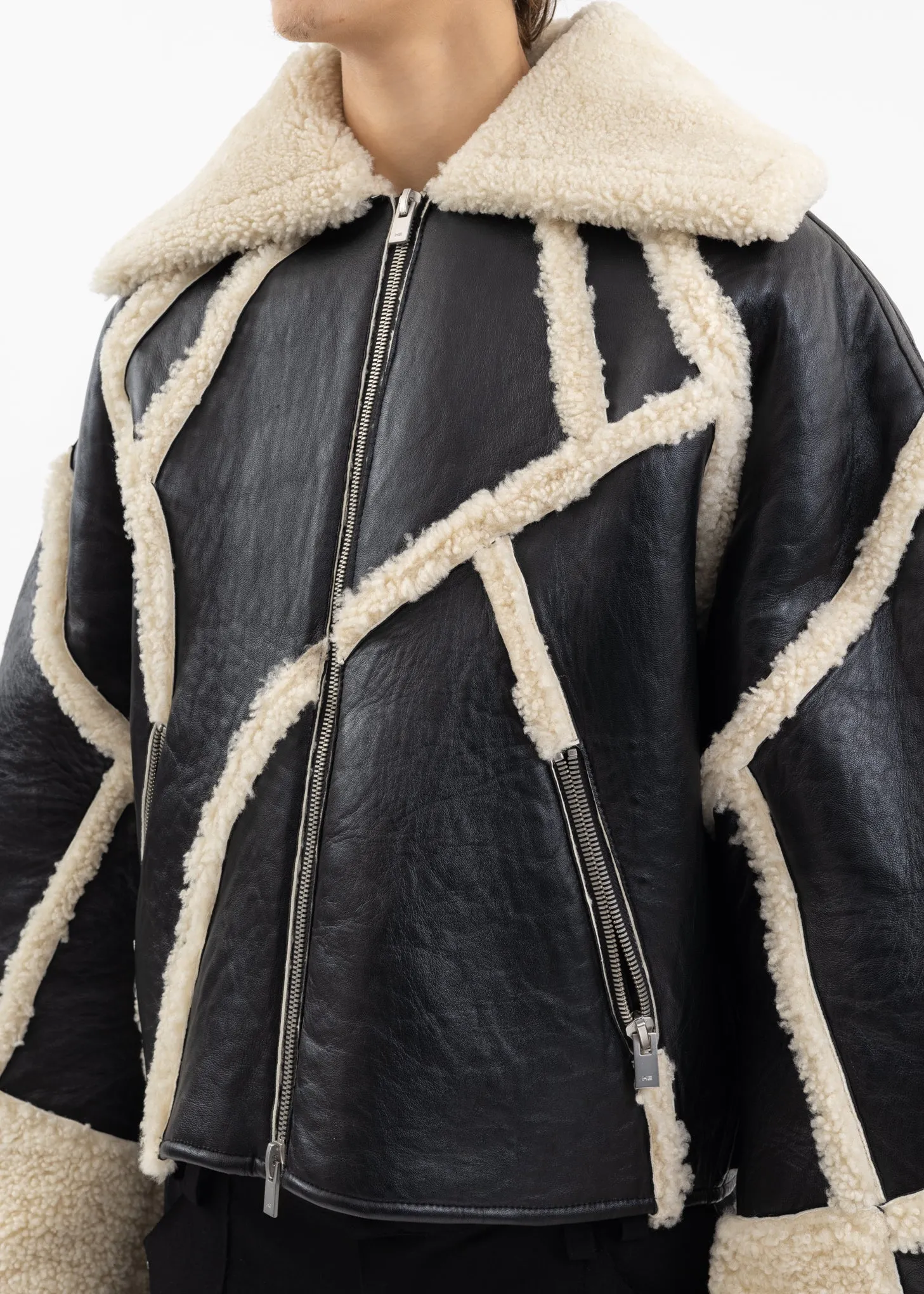 CONSINNITY SHEARLING JACKET WITH VEST