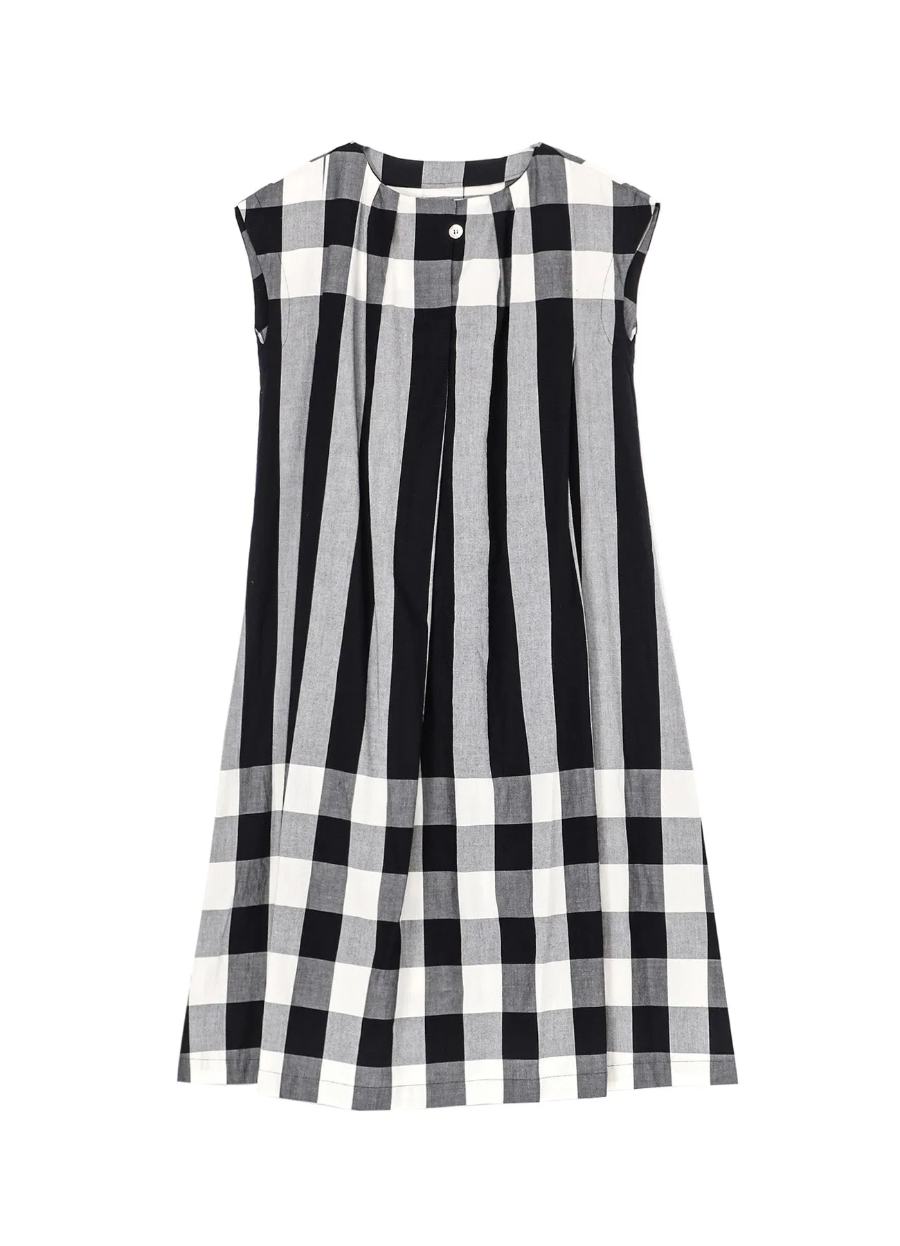 COTTON PLAID STRIPE ONE PIECE