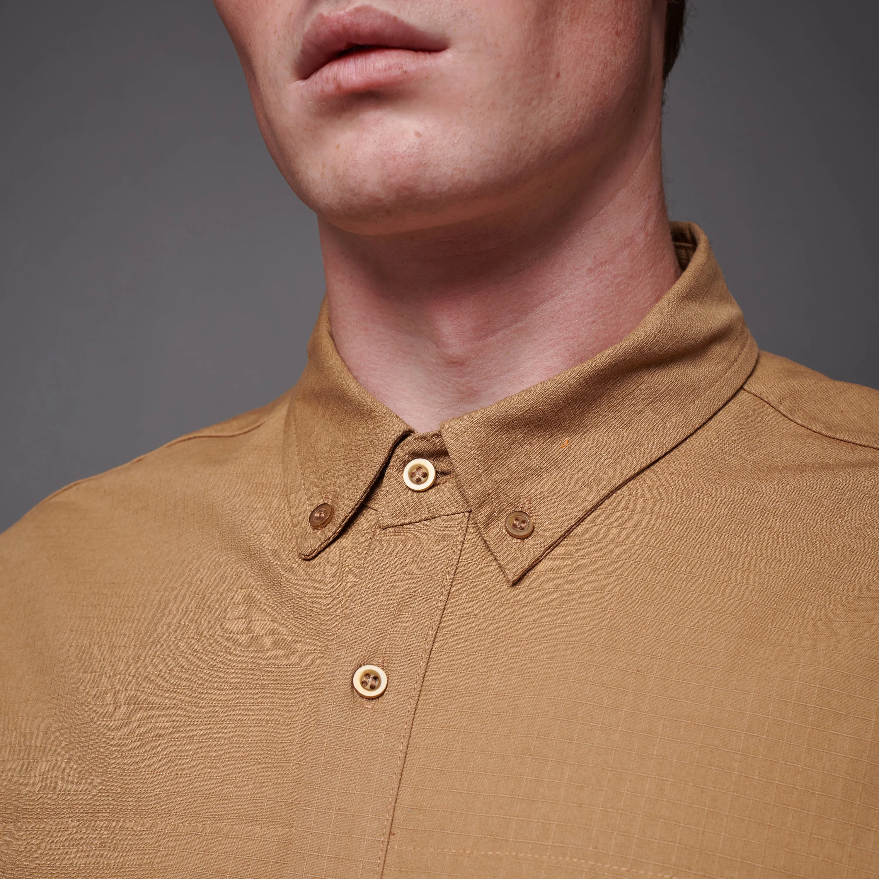 Cotton Ripstop Shirt Beige