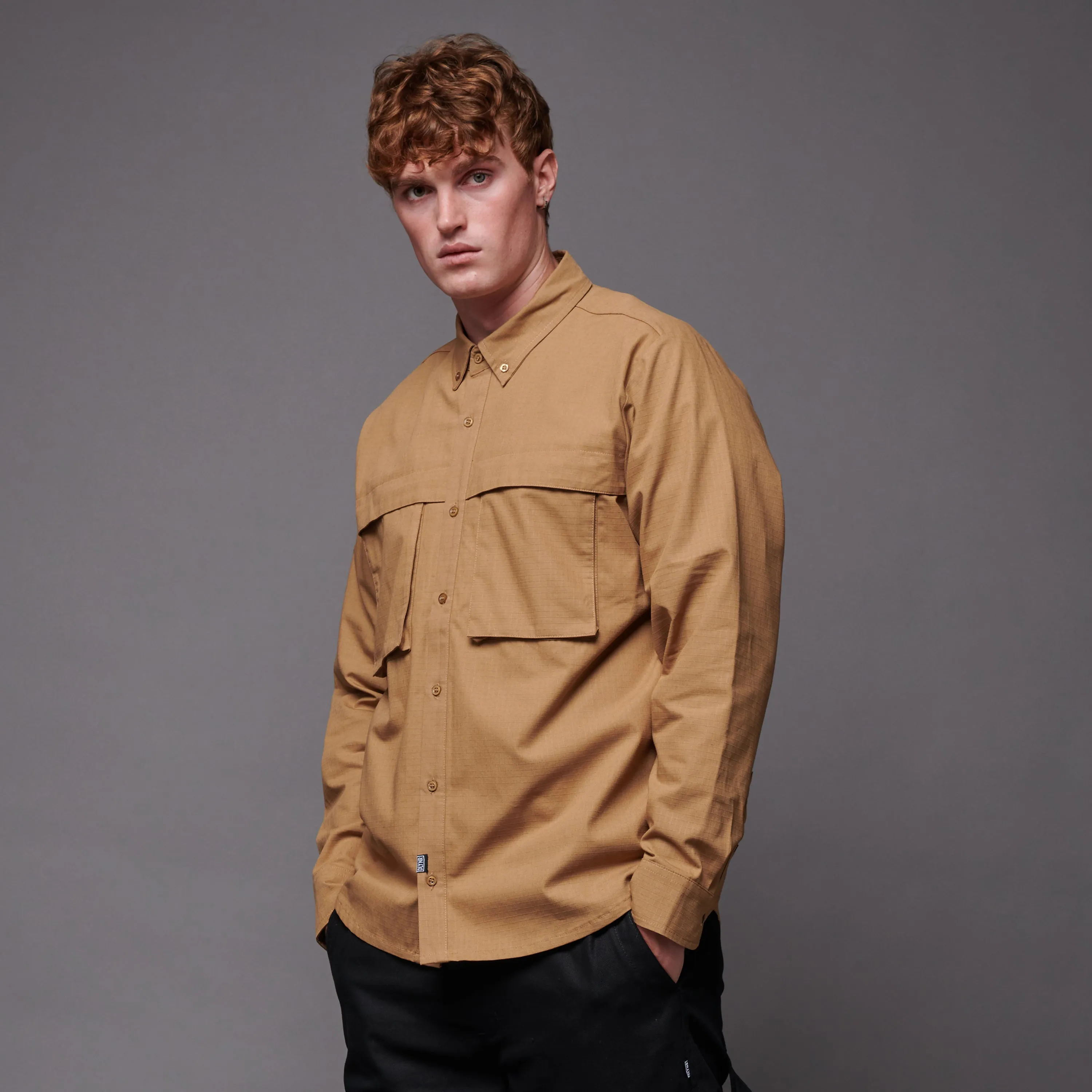 Cotton Ripstop Shirt Beige