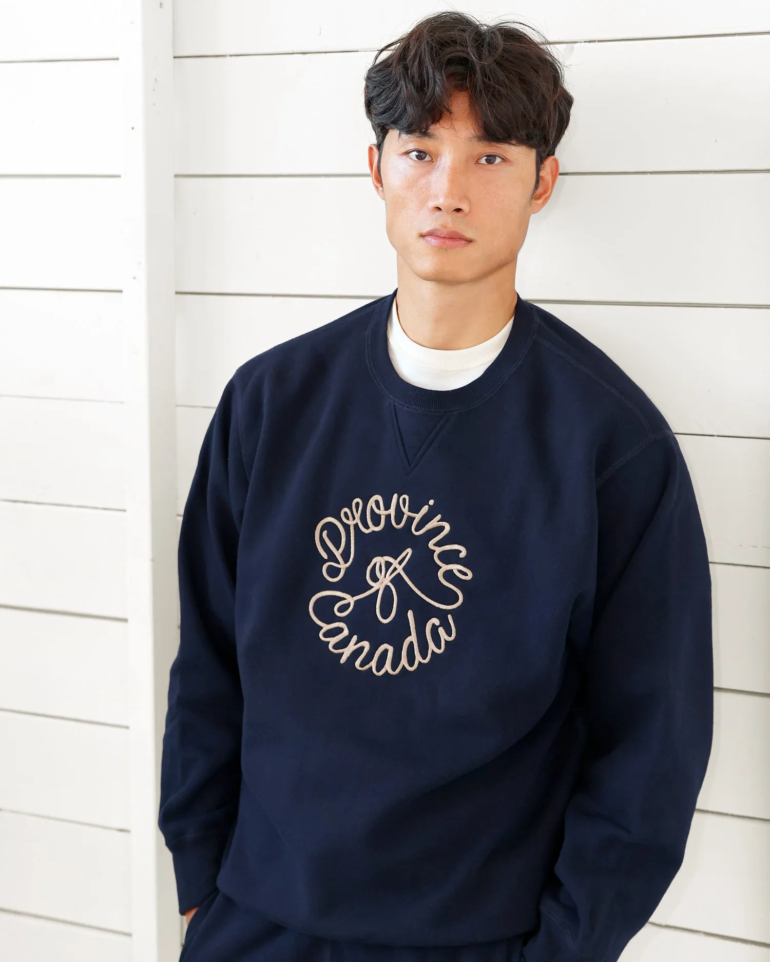 Crest Fleece Sweatshirt Navy - Unisex