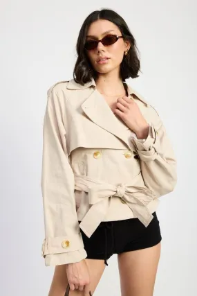 Cropped Trench Coat