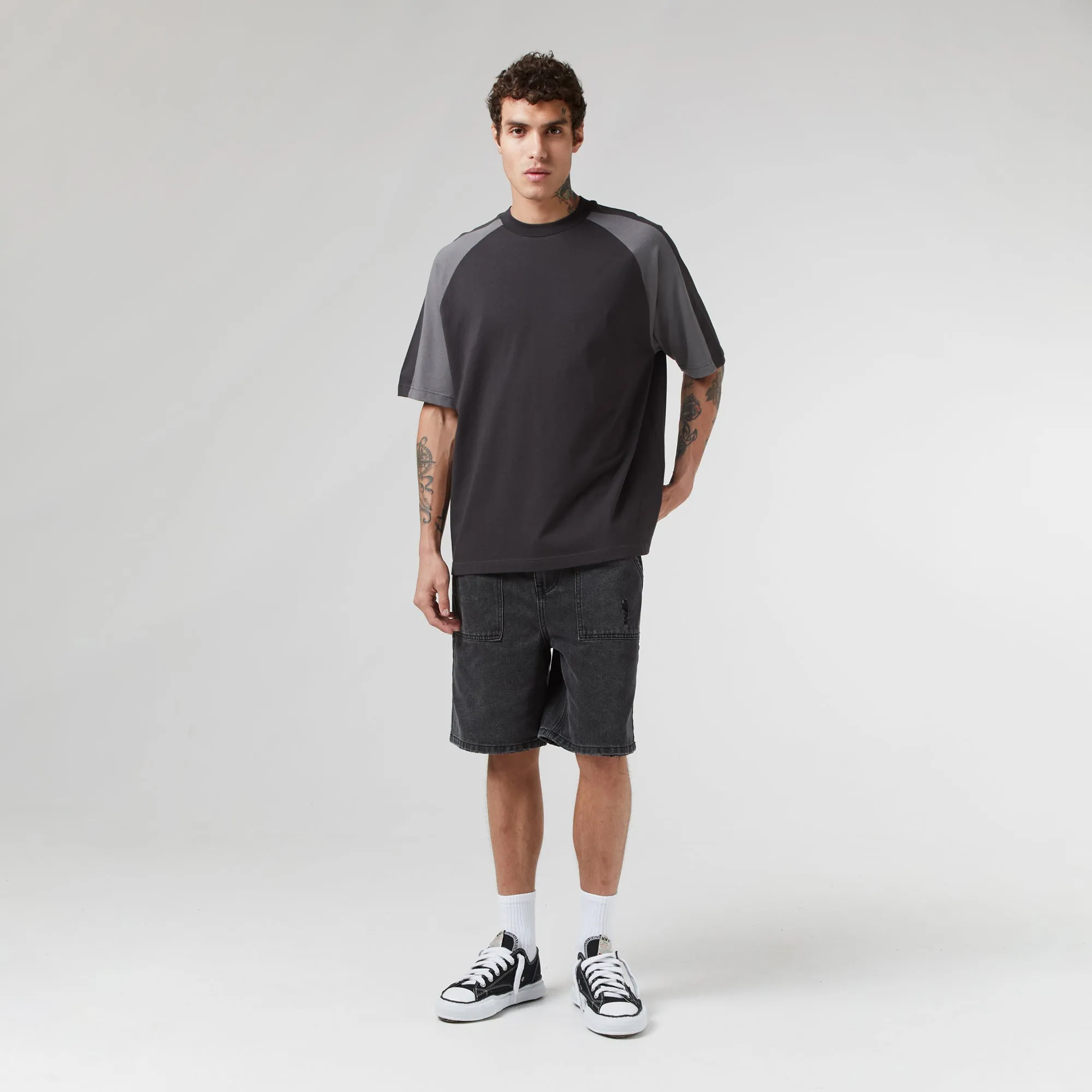 Cut & Sew T-Shirt | Black