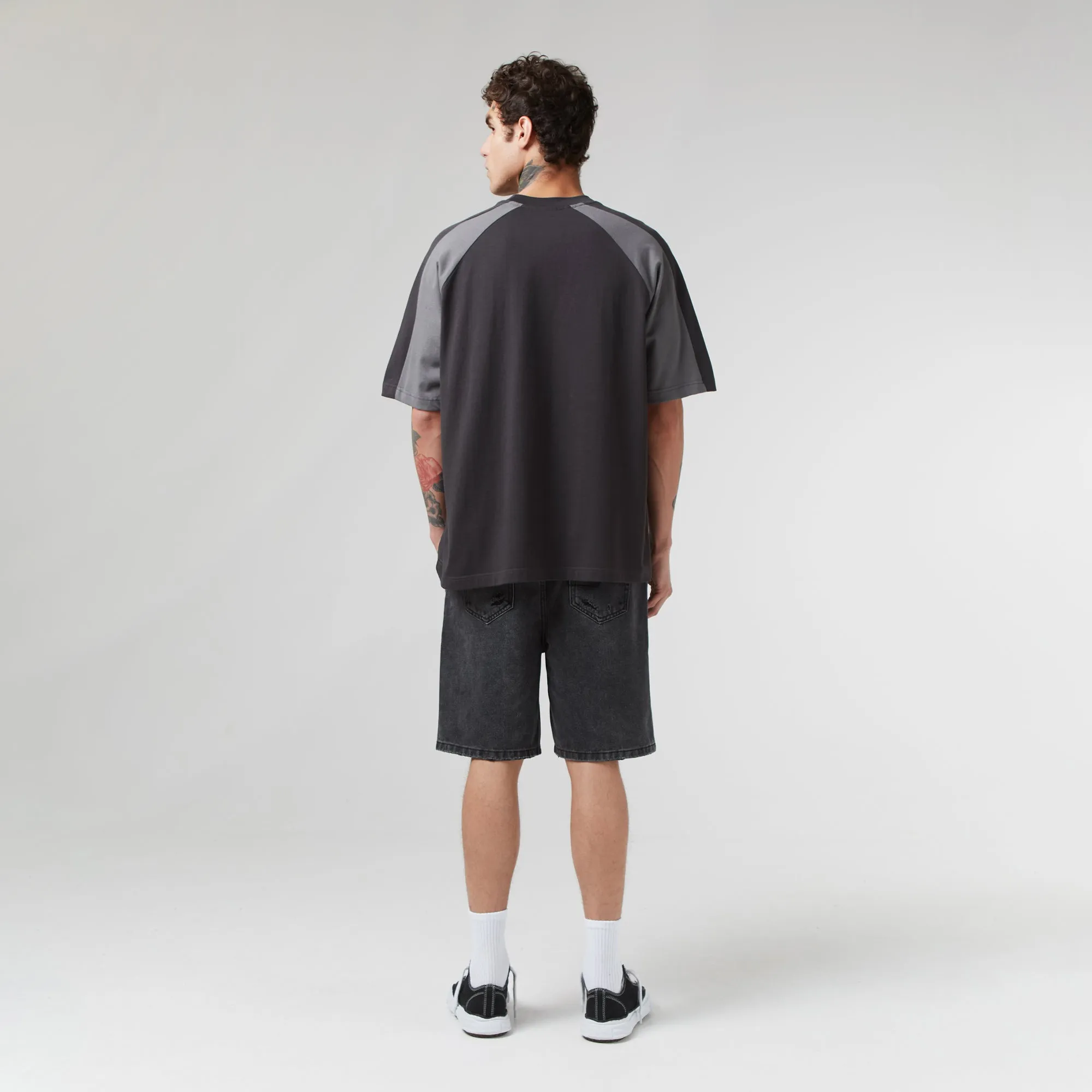 Cut & Sew T-Shirt | Black