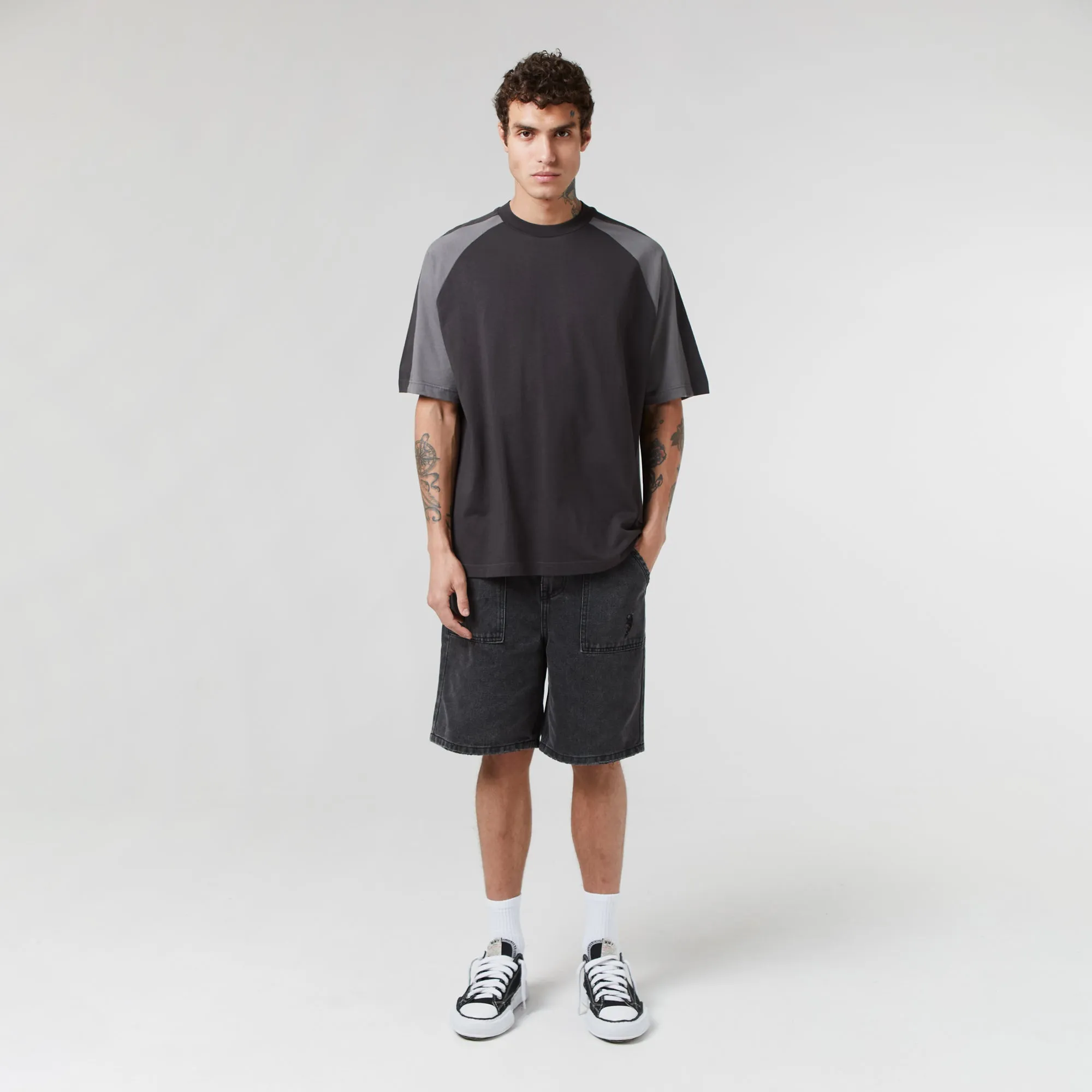 Cut & Sew T-Shirt | Black