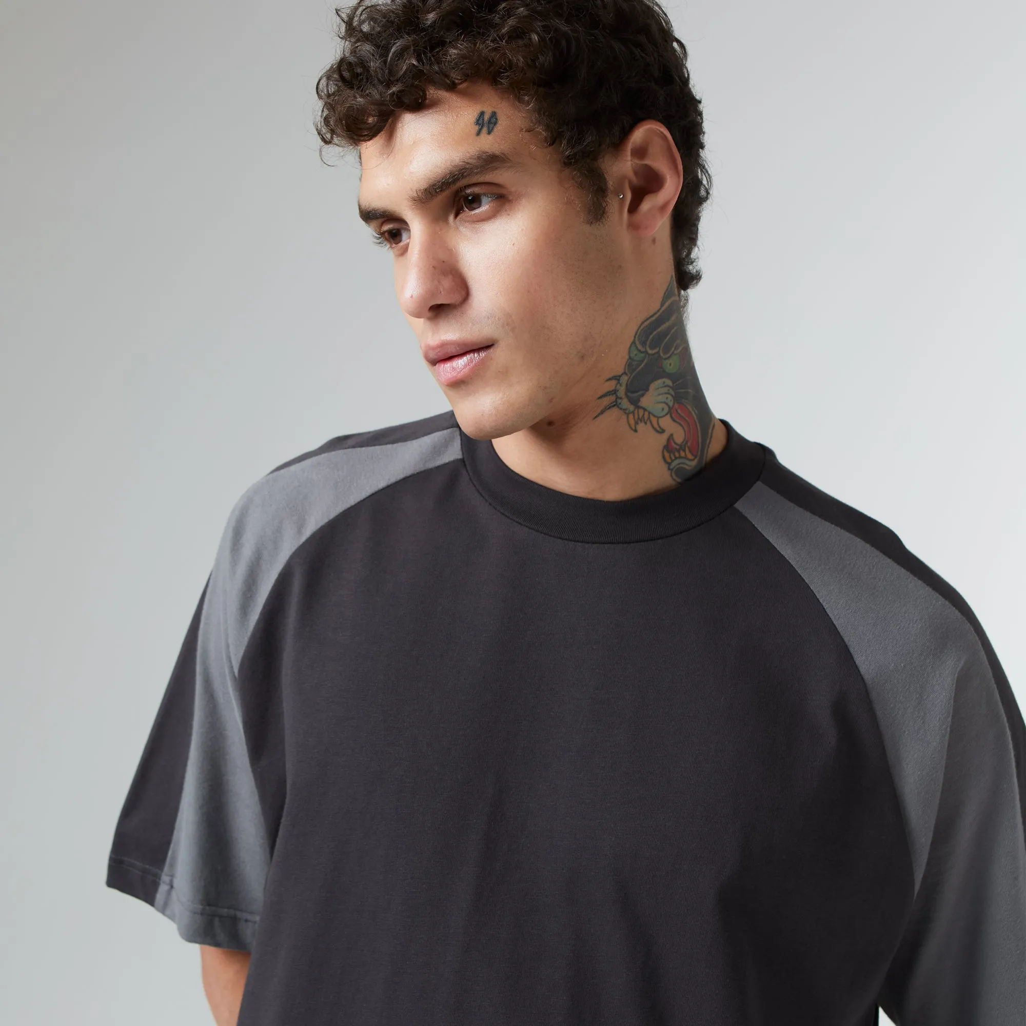 Cut & Sew T-Shirt | Black