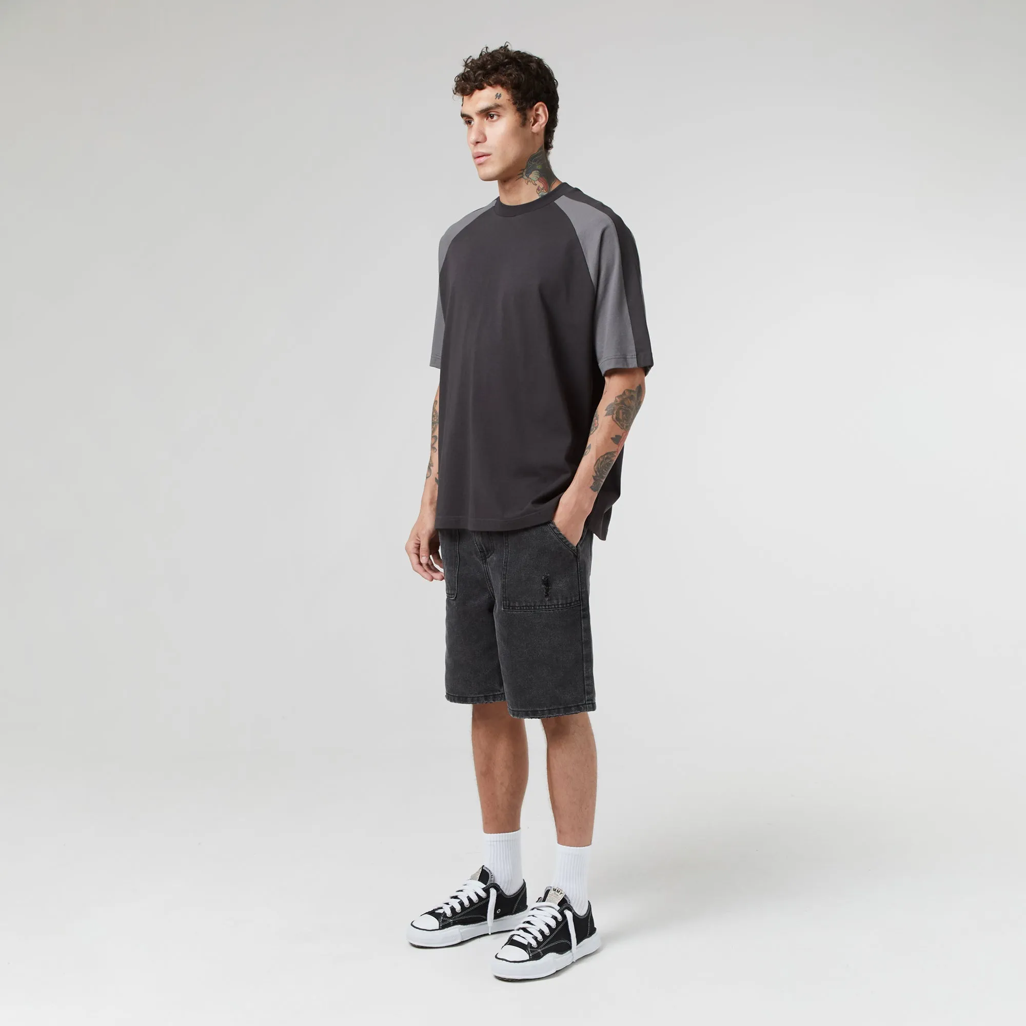 Cut & Sew T-Shirt | Black