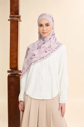 Daian Soft Mauve Printed Chiffon Shawl