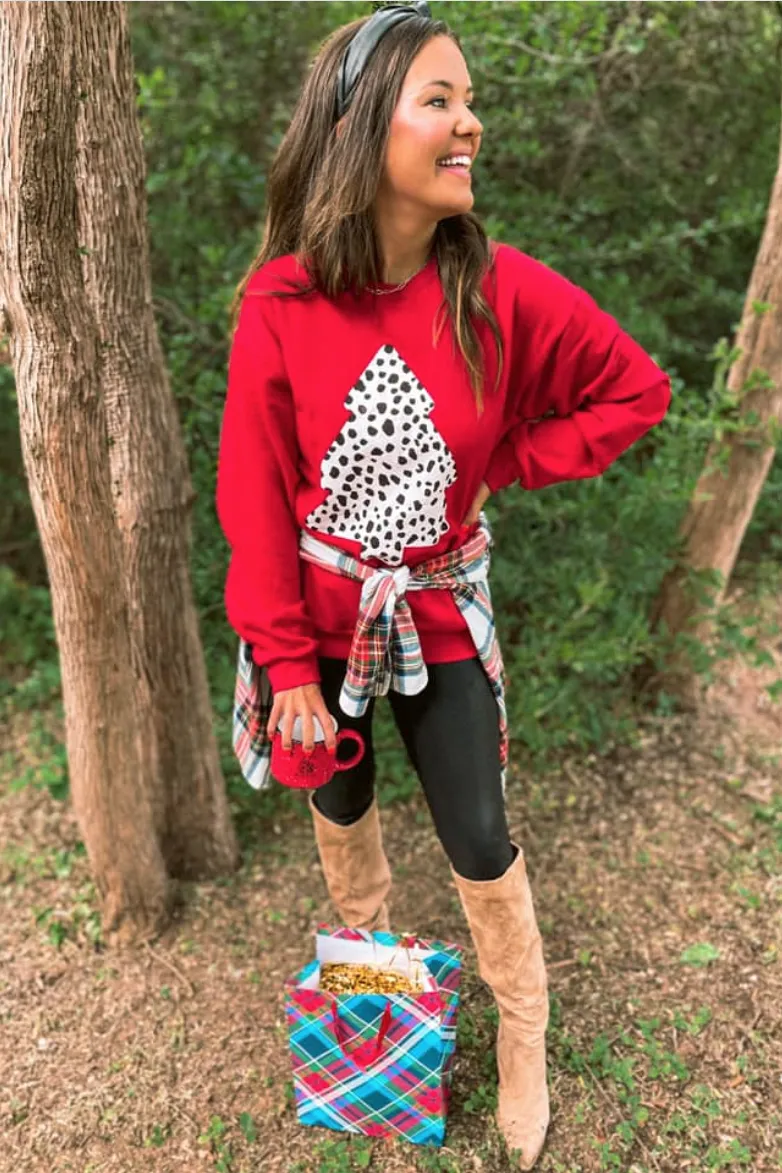 Dalmation Red Sweatshirt