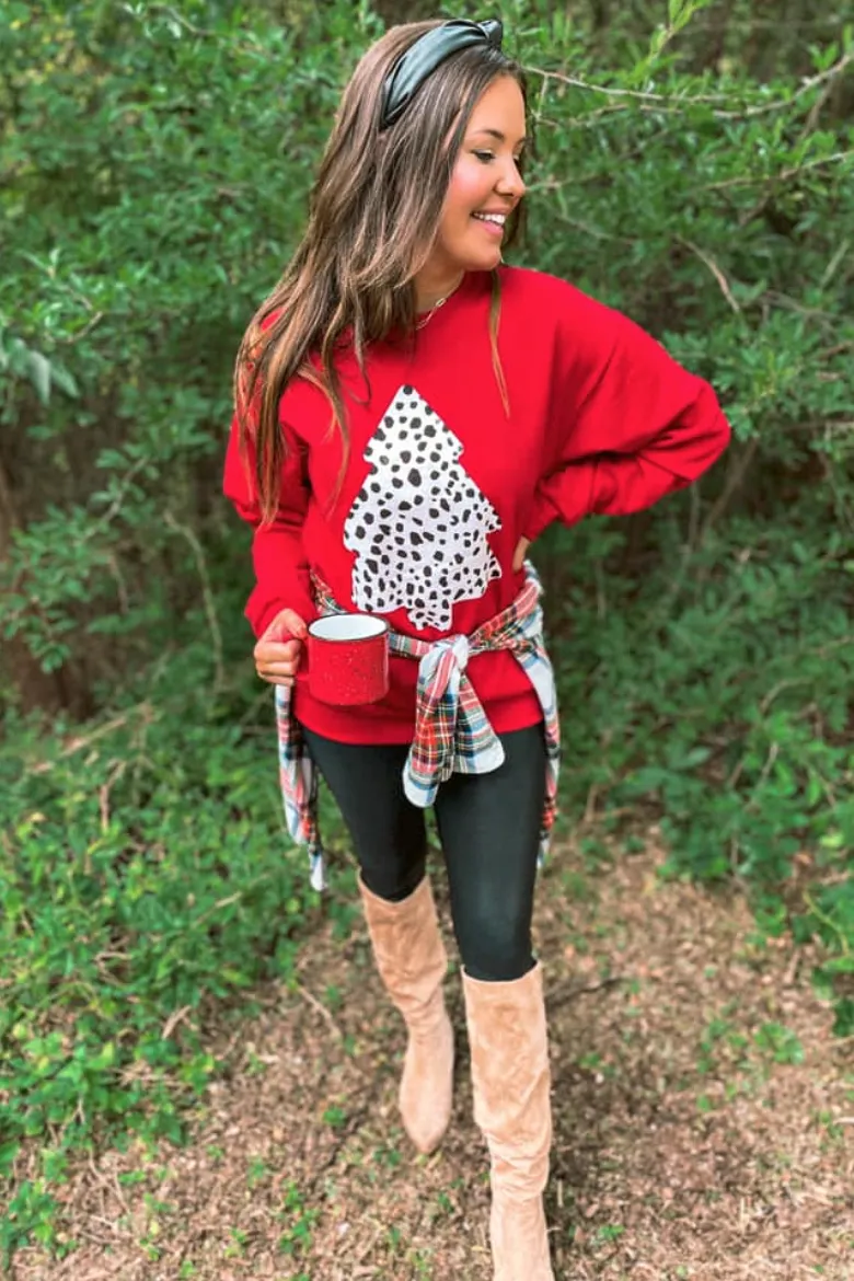 Dalmation Red Sweatshirt