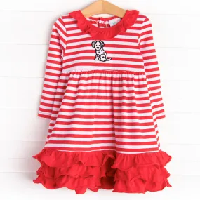 Dappled Dalmatian Dress, Red
