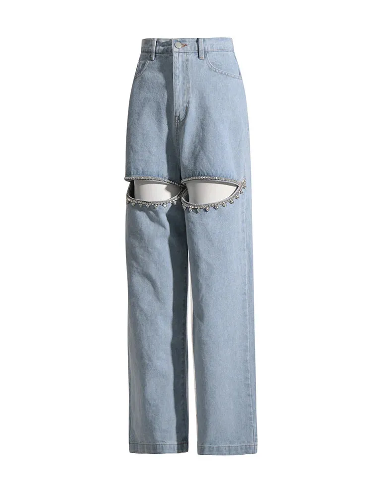 Diamonds Wide Leg Jeans