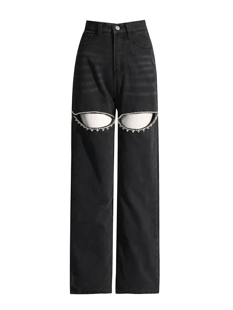 Diamonds Wide Leg Jeans
