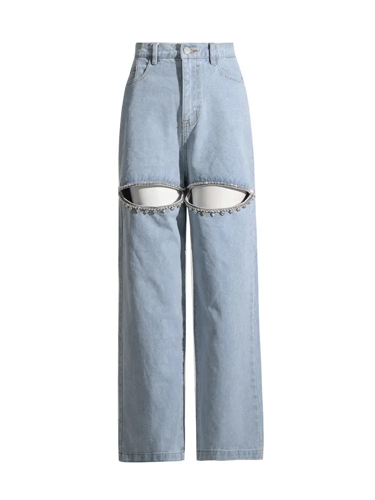 Diamonds Wide Leg Jeans