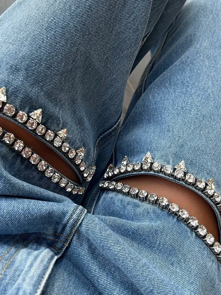Diamonds Wide Leg Jeans