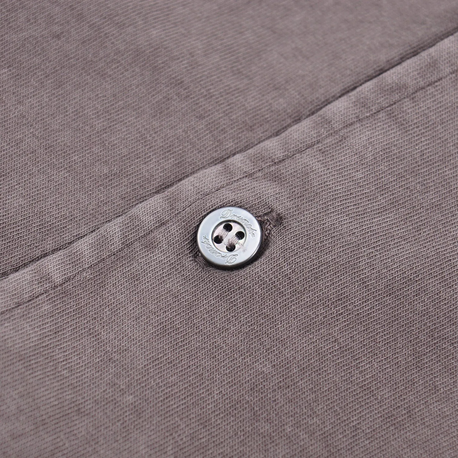 Drumohr Long Sleeve Jersey Cotton Polo Shirt
