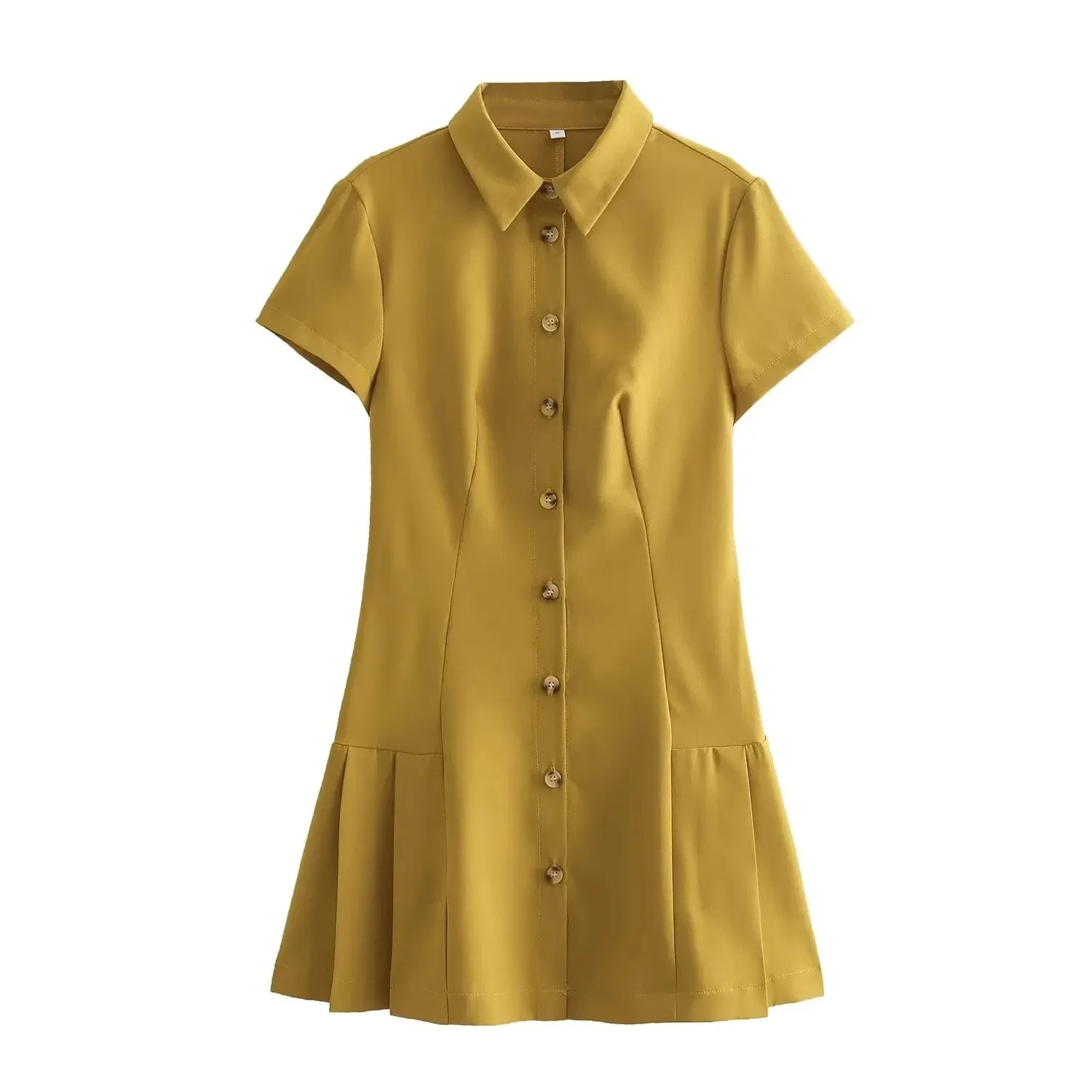 Emma – Casual Turn-Down Collar Shirt Dress