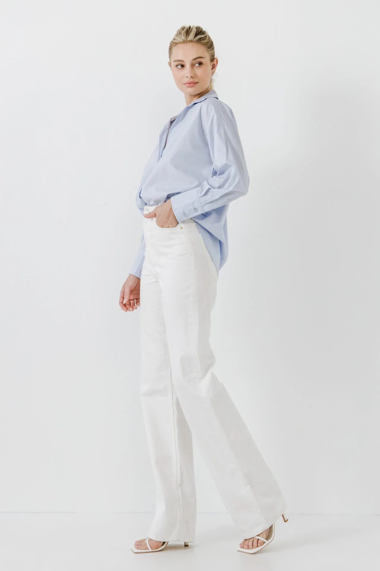 Endless Rose - Drop Placket Collared Shirt